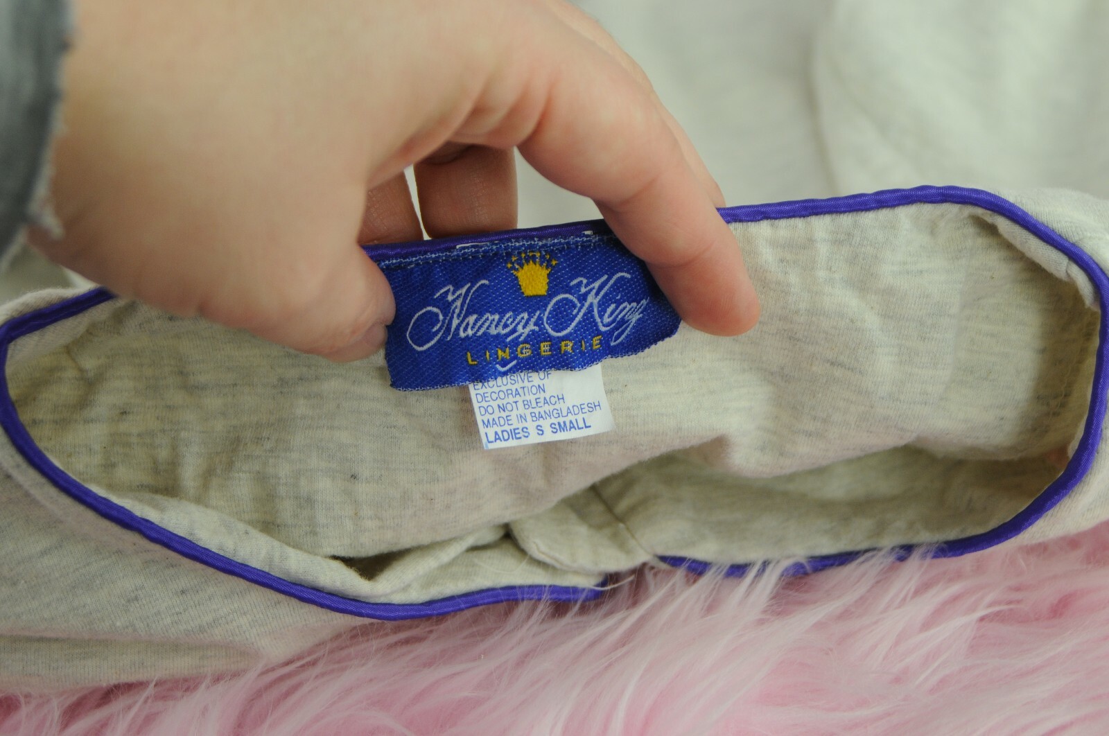 VTG NWOT SISSY embroidered cotton soft top sleep shirt shorts pajama set S M L