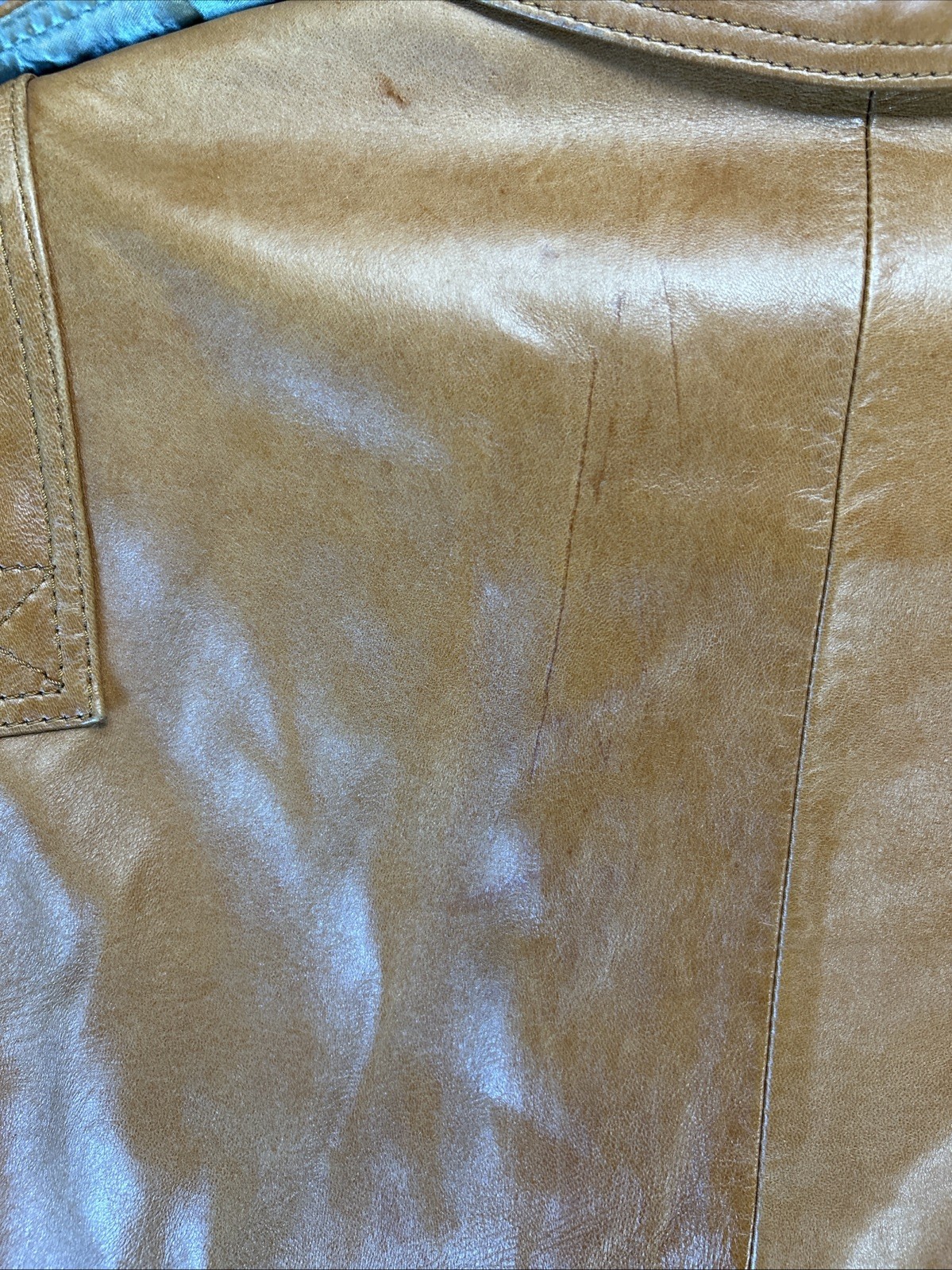Cortefiel Leather Trench Coat 40 Belted Long Jacket Made in Spain Vintage “Read”