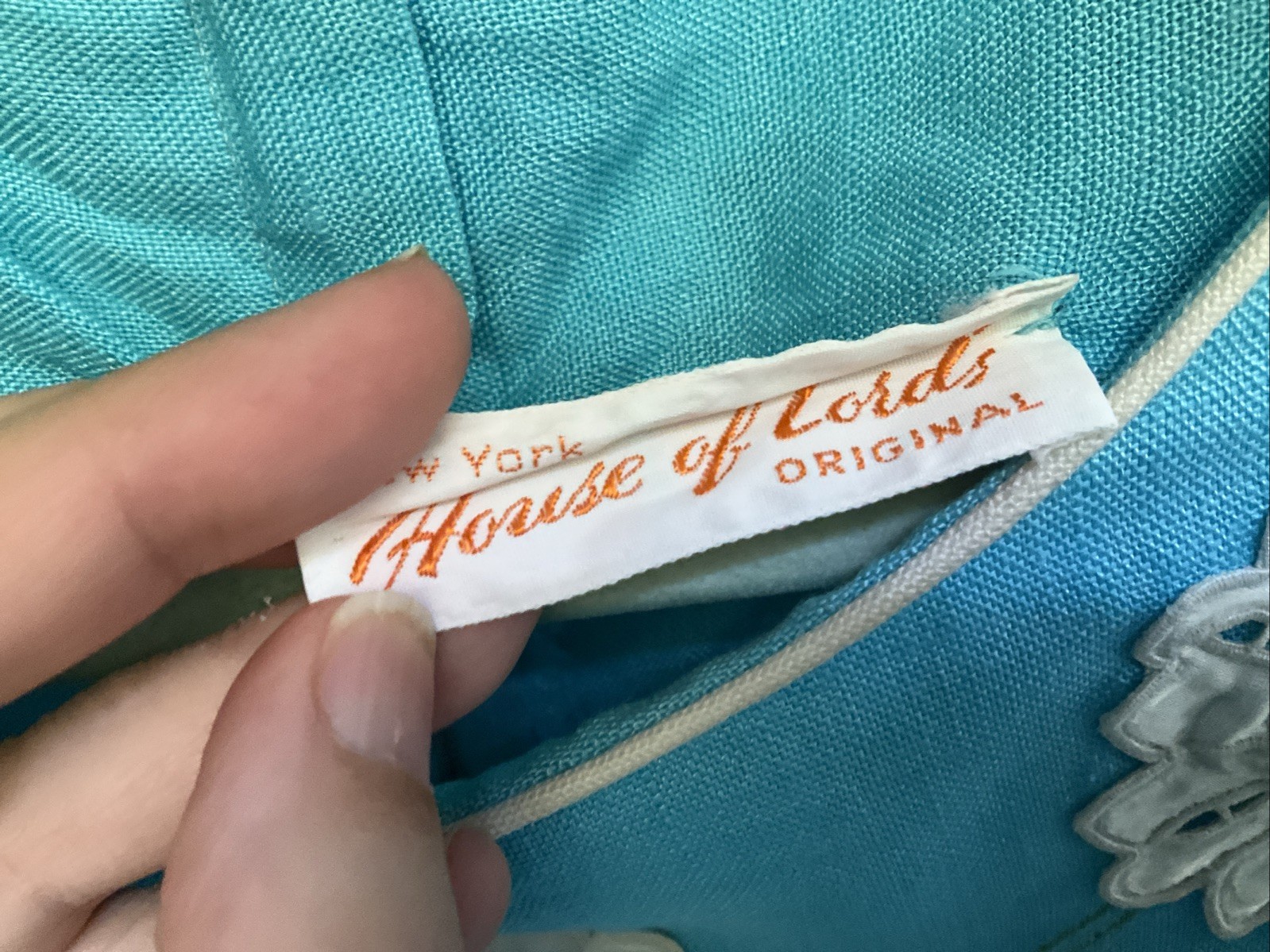Aqua Blue Vintage House Of Lords Original New York Dress