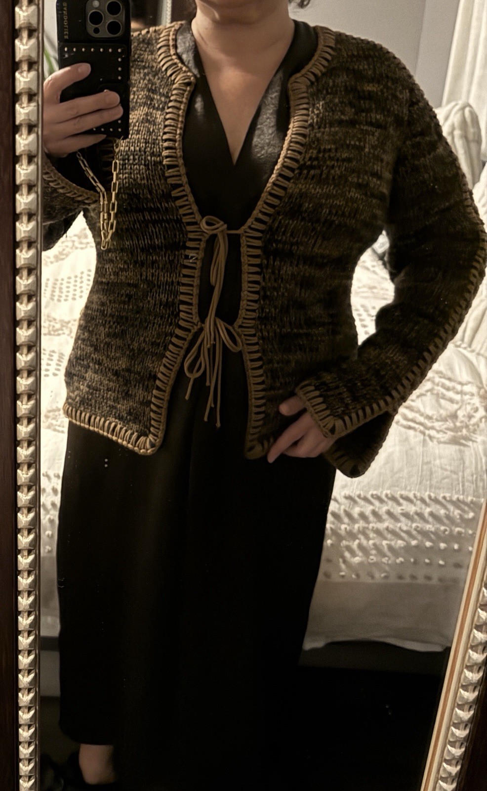 TOMASO STEFANELLI Sweater ￼ Cardigan Haute Couture Made in Italy Size 46/US 10