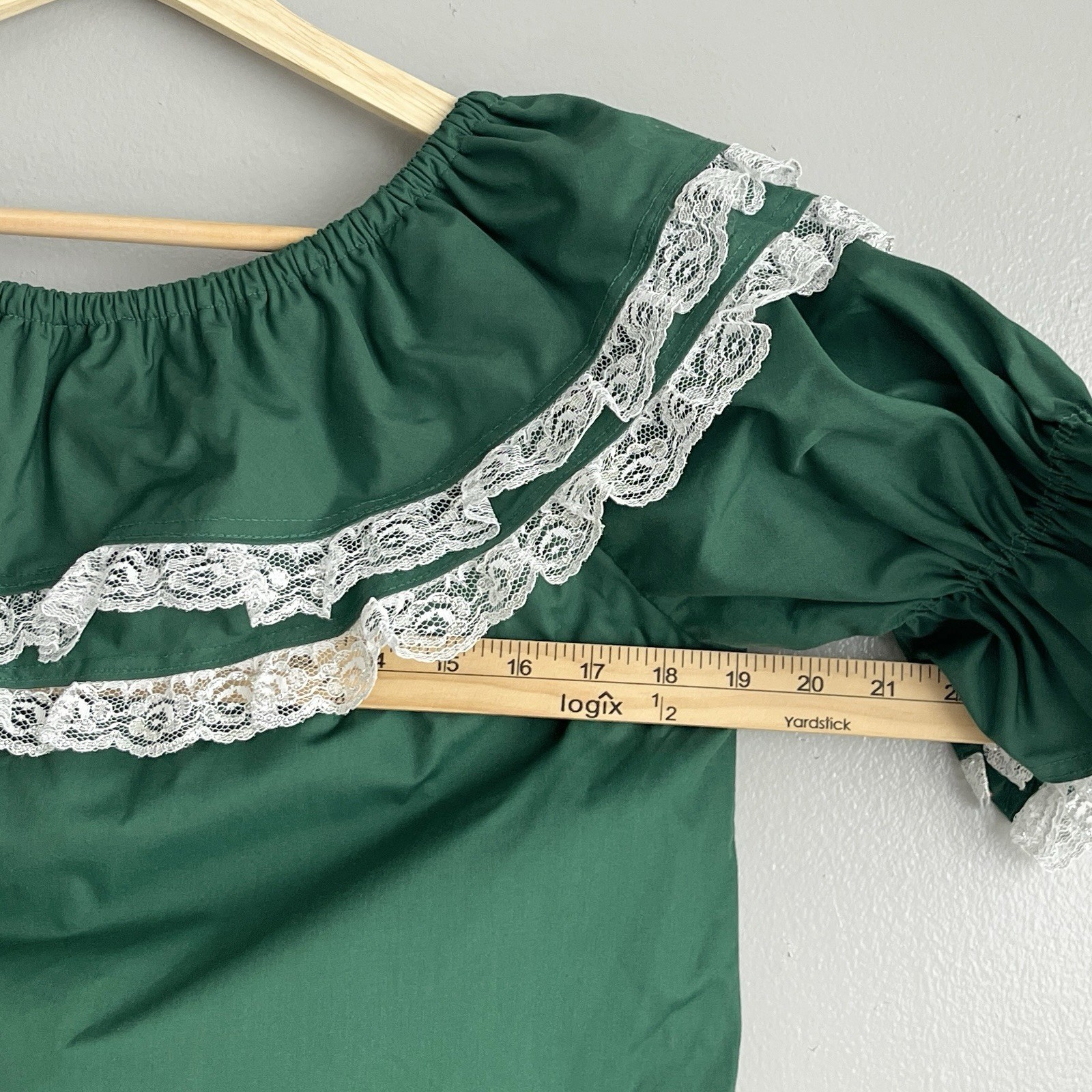 Partners Please Malco Modes Square Dance Skirt & Top Set Lace Ruffle S & M *Read