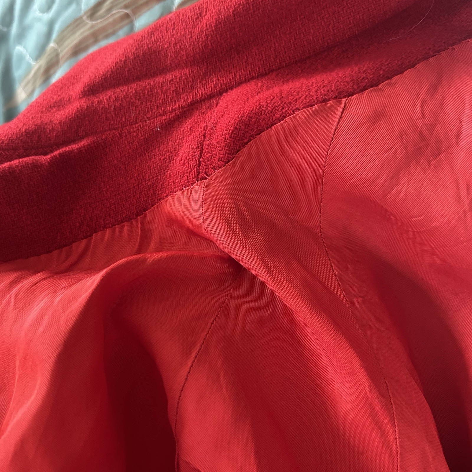 Vintage 1940s Jacket | Blazer | Red | M | Suit Coat | Marble Buttons | 40s