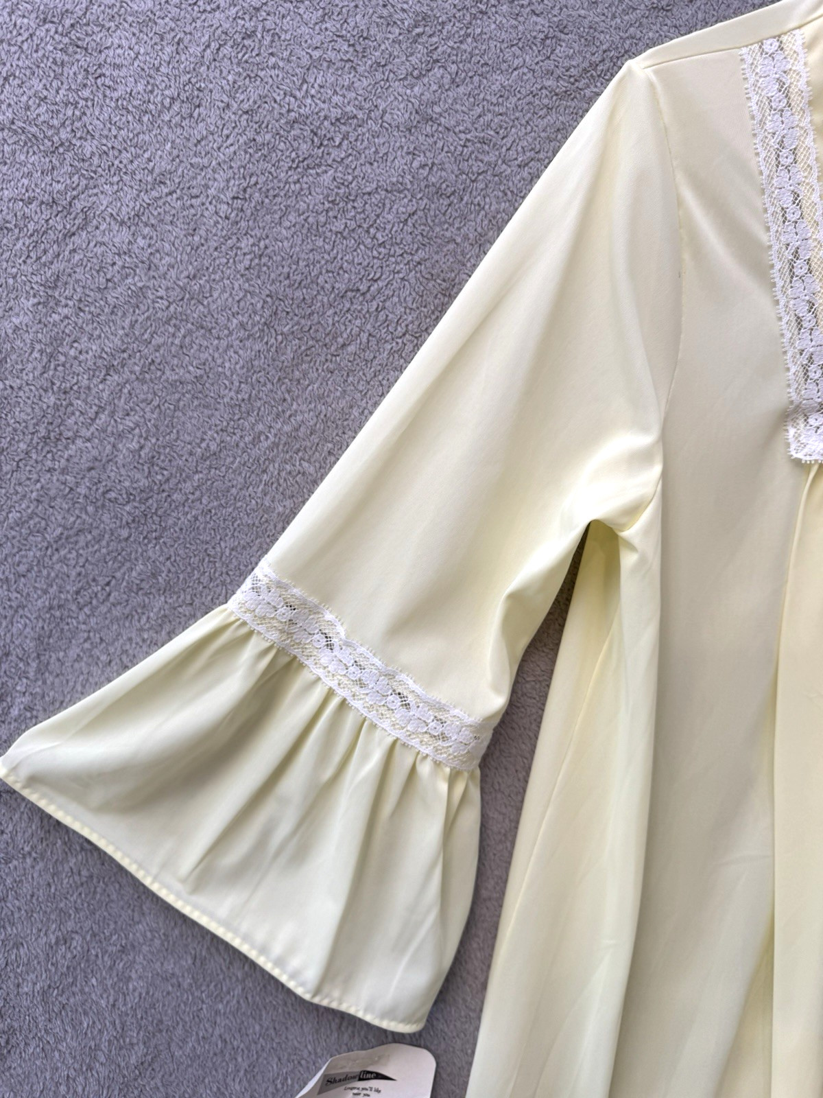 Vtg SHADOWLINE Nursing Nightgown Embroidery New Mom Hospital NOS w/Tags S/M 80&rsquo;s