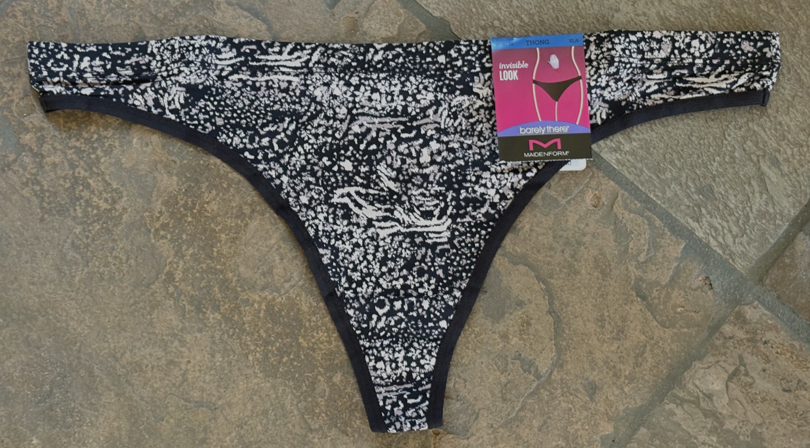 Maidenform 8/XL Silky Smooth Barely There Multi Color Thong Panties #DMBTTG NWT