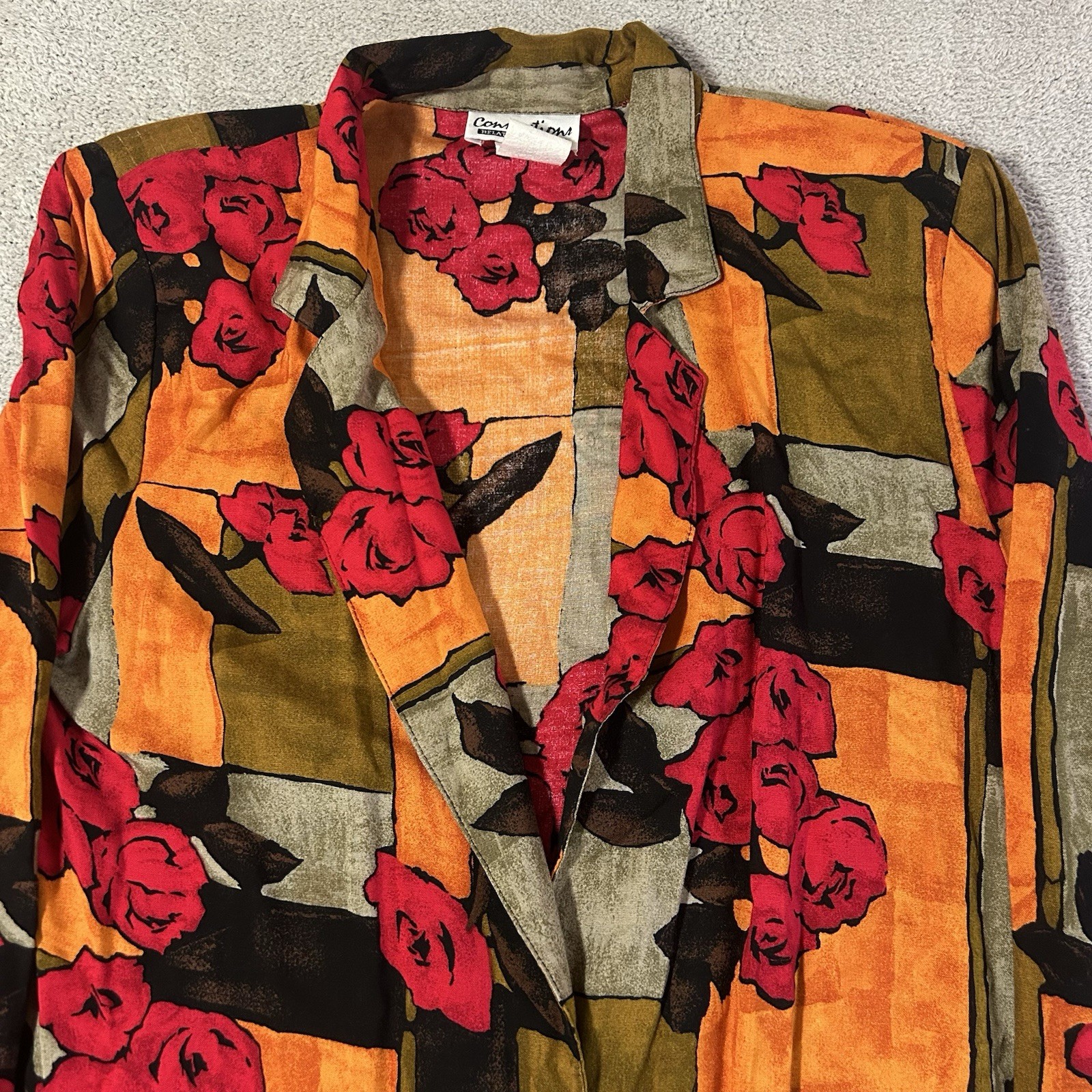 Vintage Connections Related Separates Blazer Women’s Medium 12/14 Floral Print