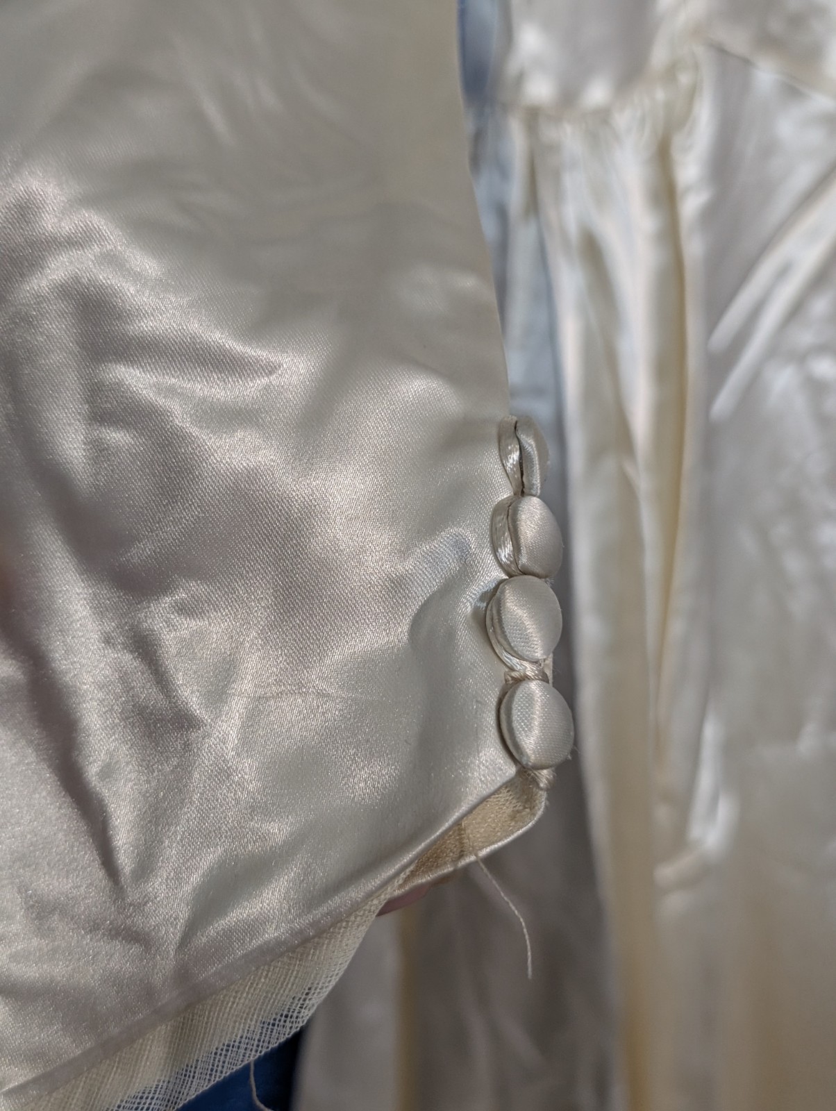 vintage 1940s liquid satin wedding gown.  Old Hollywood (XS)