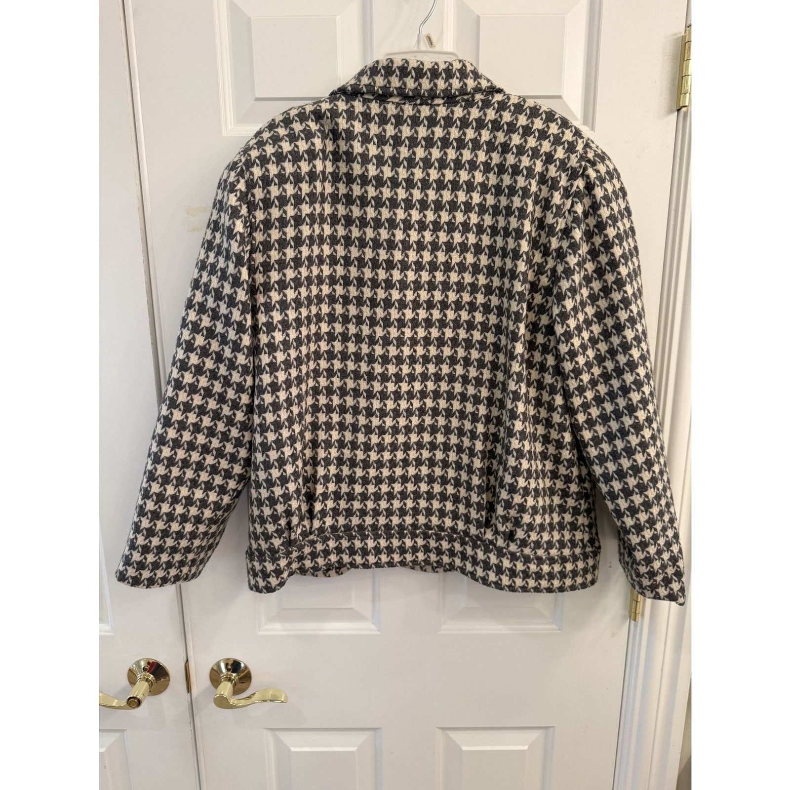Schrader Separates Houndstooth Blazer Jacket Size 16 (Small Tear Back)