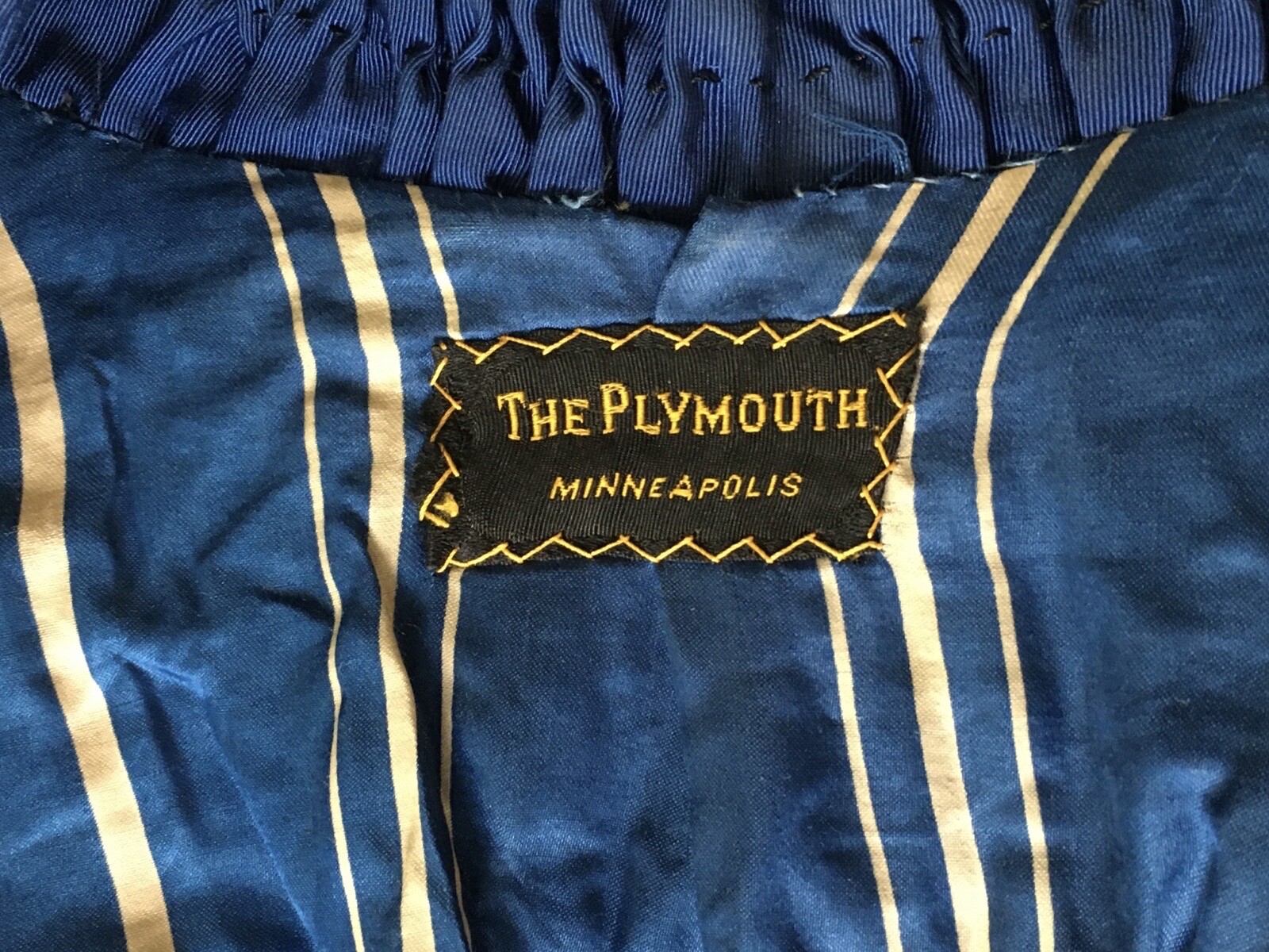Exquisite Antique Edwardian Black & Blue Silk Walking Skirt Suit