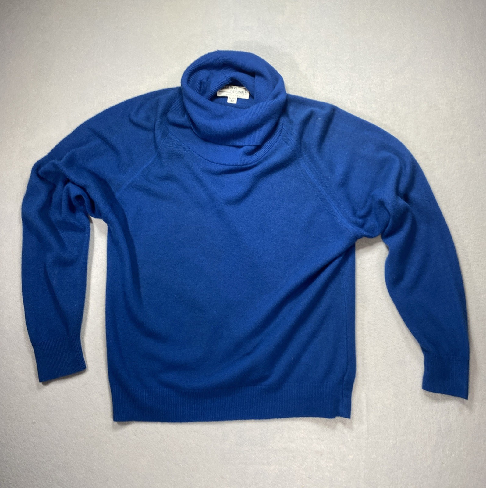 vtg. Designers Originals Blue Turtleneck Sweater Women&rsquo;s Size 42XL Made in USA 1