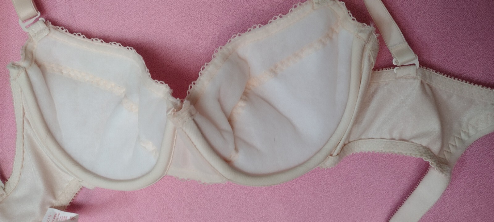 80&rsquo;s vtg BACKLESS by SMOOTHIE BLUSH UW multiway FOAM PADDED bra 34B