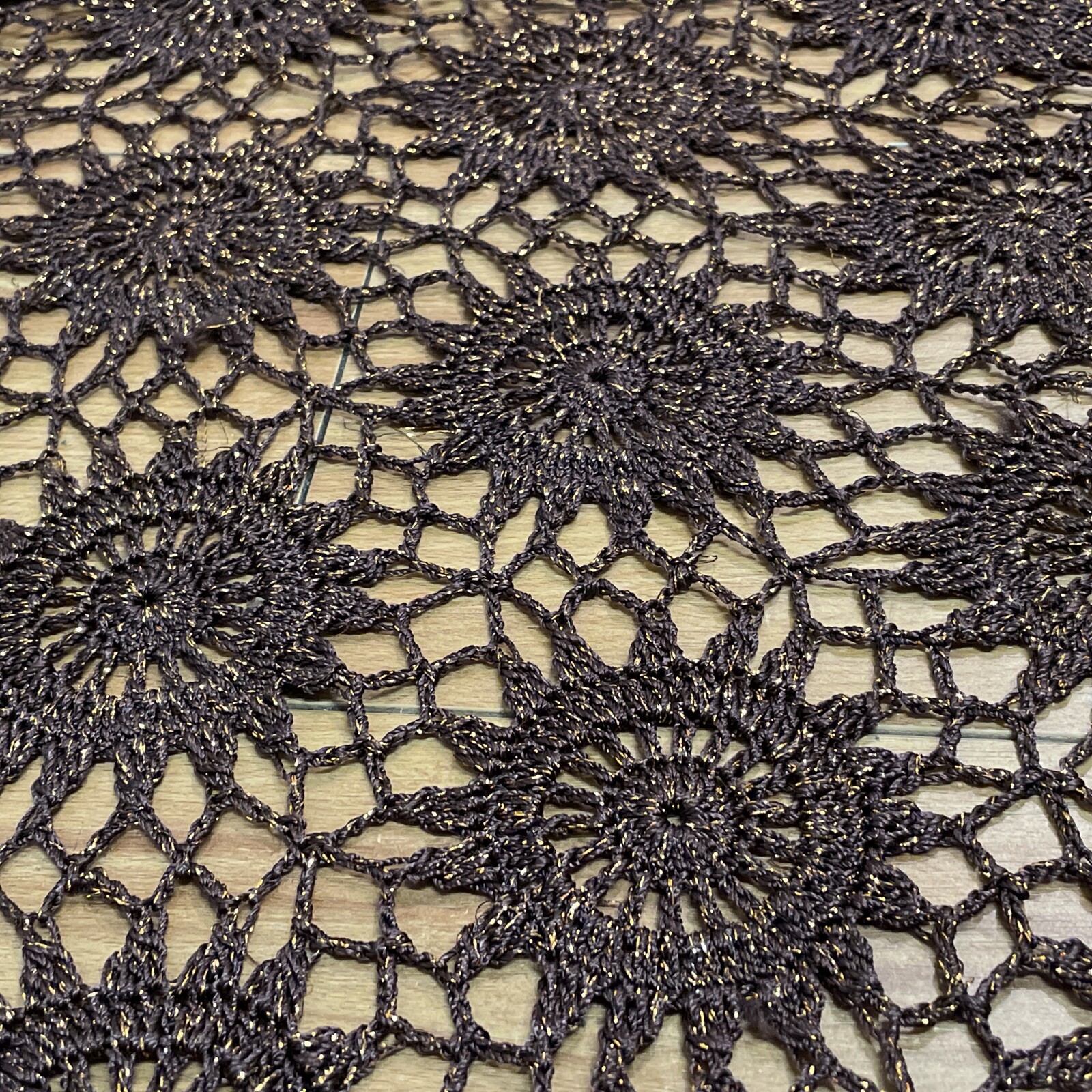 RARE- Vtg Brown & Copper Boho Crochet Top & Cardigan Sizes S/M (Joseph A.)