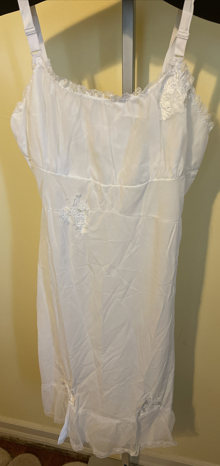 New With Tag VINTAGE Slip By Fit Rite White 100% NYLON Size 36