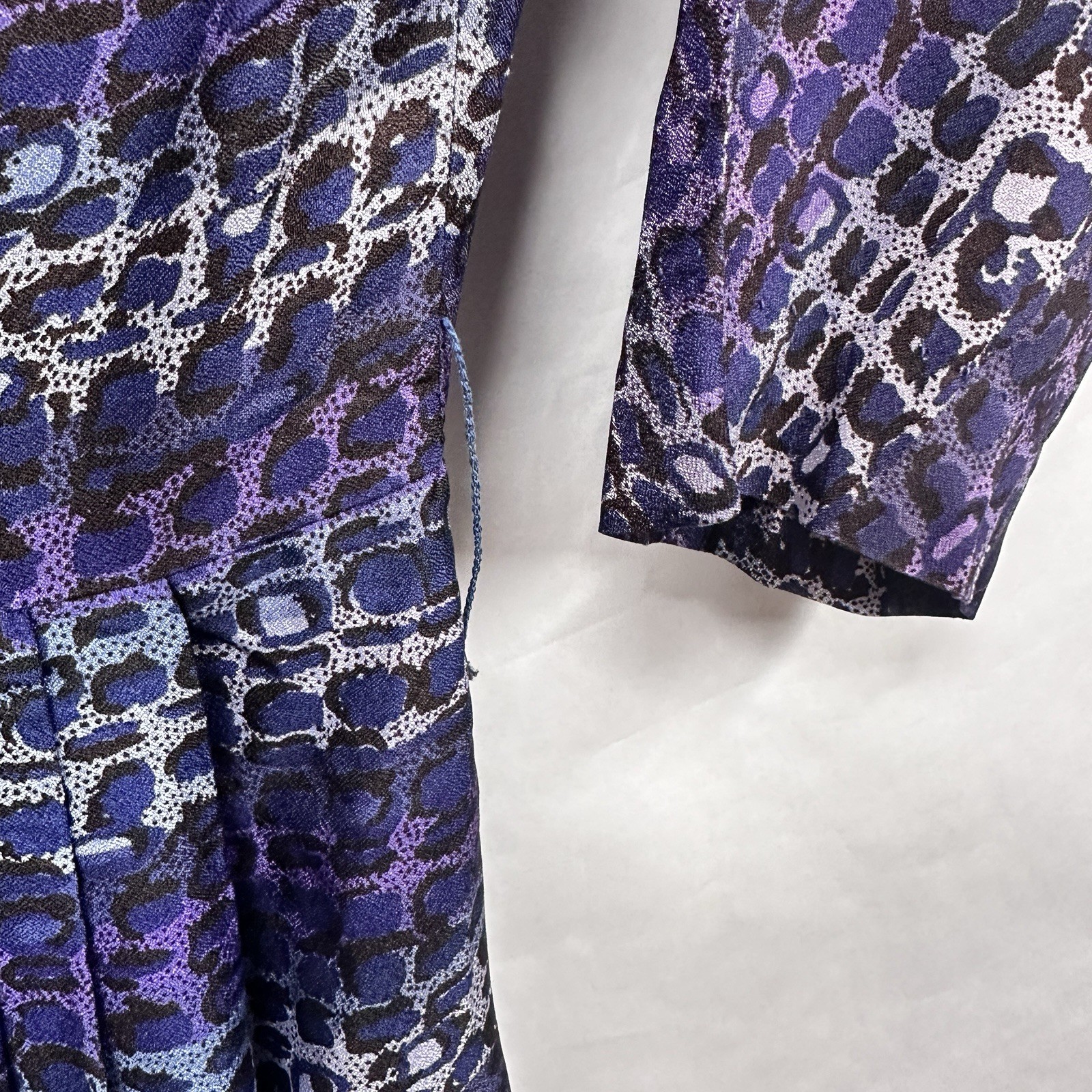 Vintage 60s Shirtwaist Dress Small Purple Abstract Stripped R&K Originals