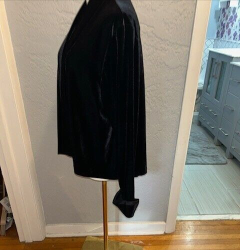 Vintage Velvet Black Blazer Another Thyme Sz 10 Collar Classy Wedding Party