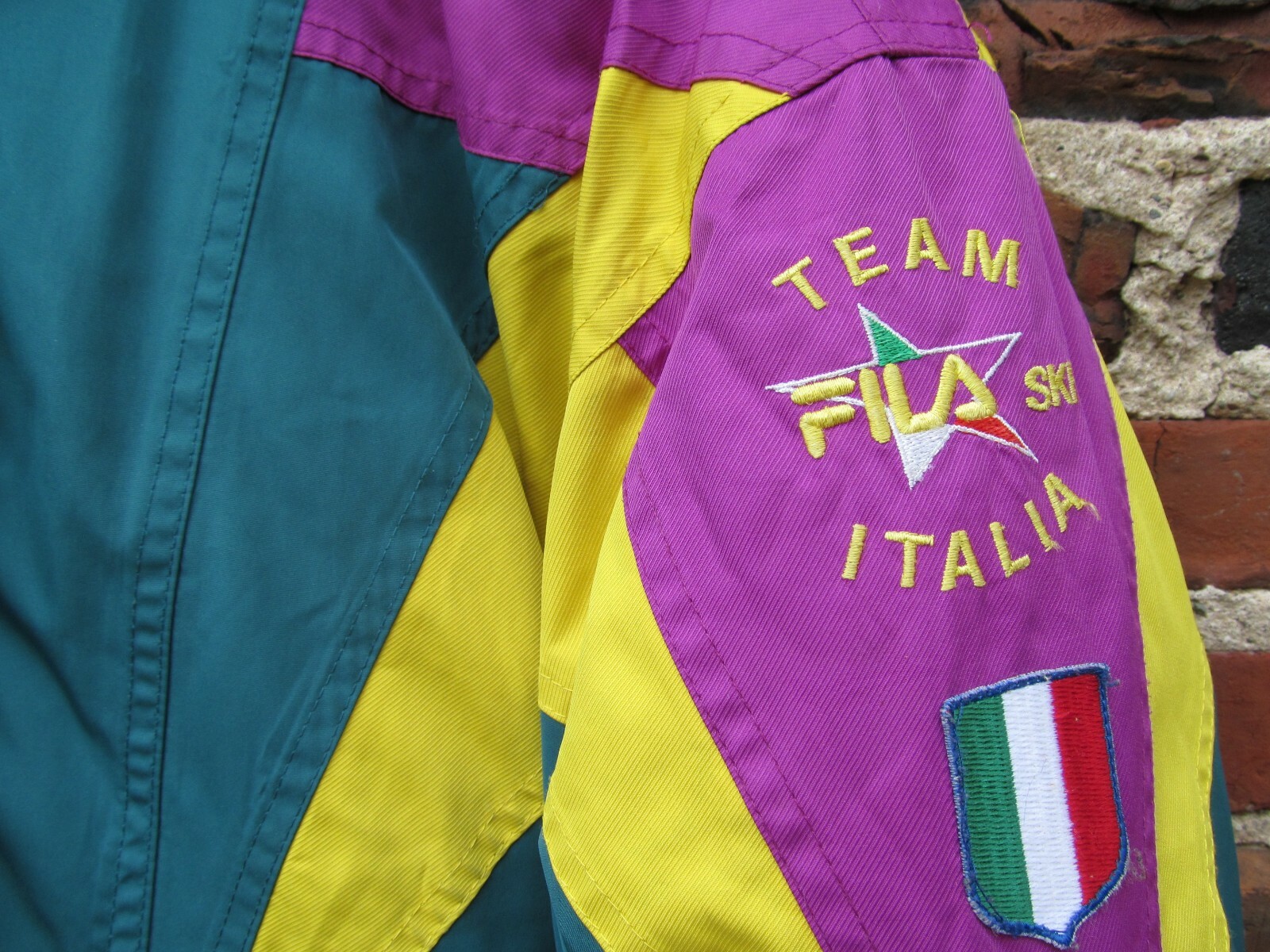 Fila Ski Jacket Italian Team Sponsor Freestyle Colorblock 1990&rsquo;s Breckenridge