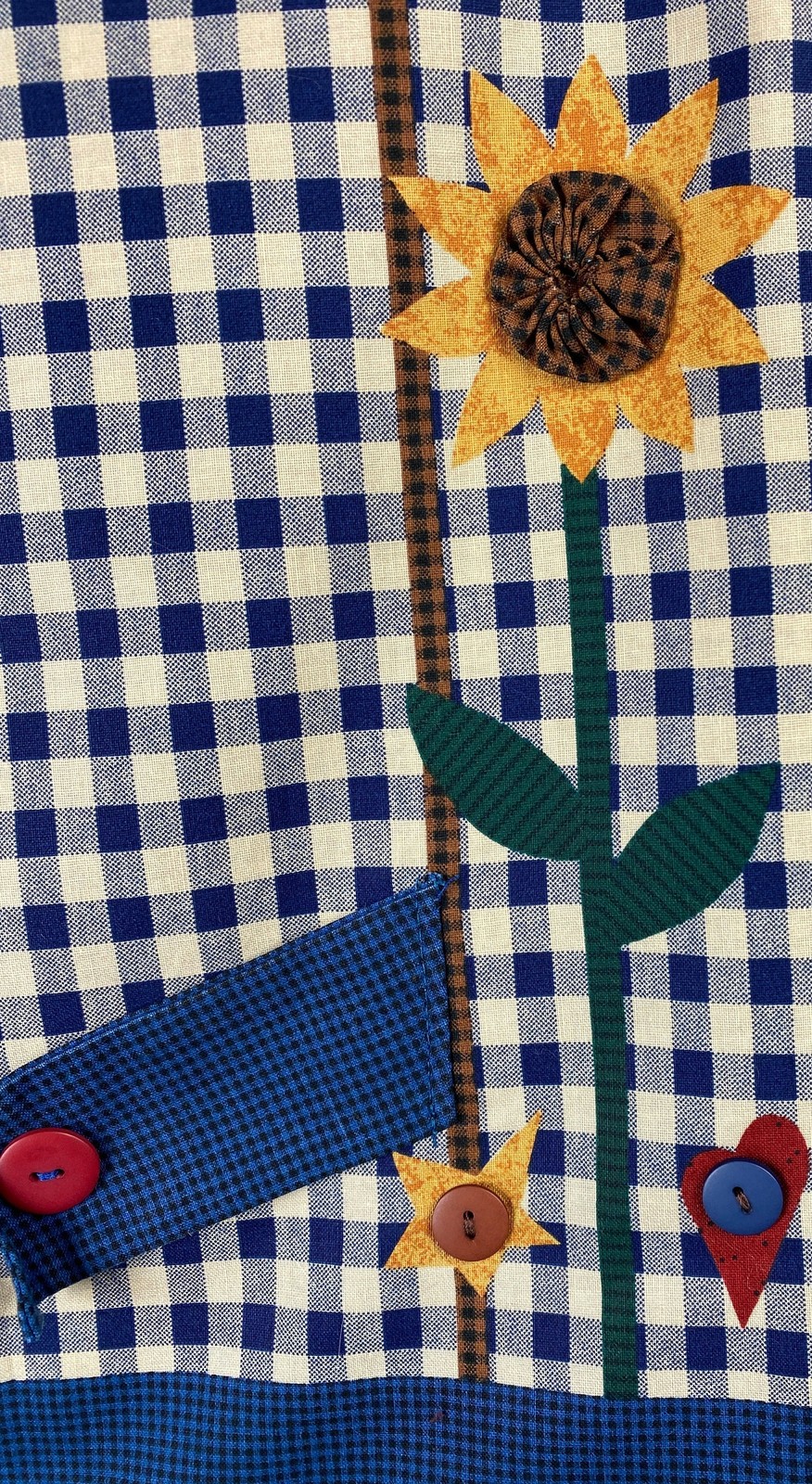 Handmade Sunflower Applique Vest – Grandma Core