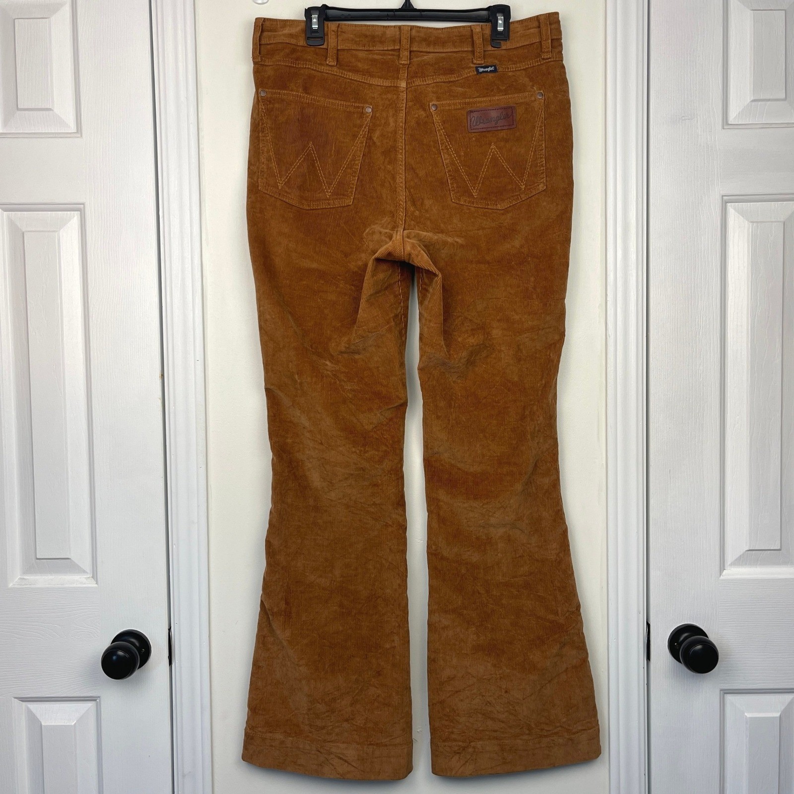 Wrangler RETRO Corduroy BOOT CUT Pants Womens 32×34 Flare High Rise Brown