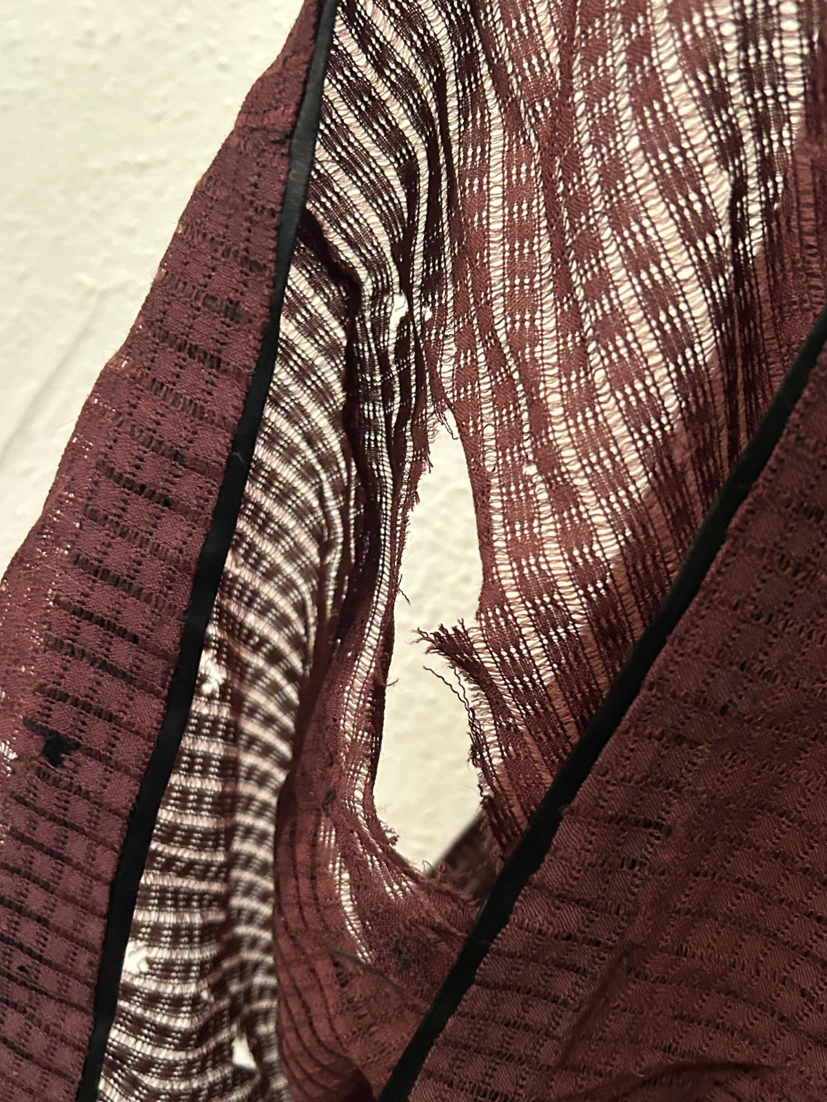 READ As is Victorian Womens S/M Dress Brown Lace Bodice & Skirt Study Repair