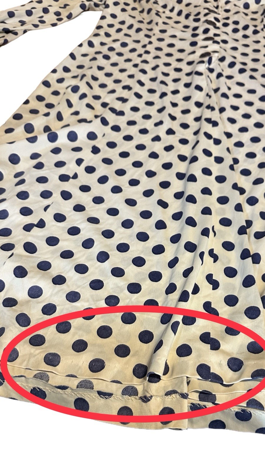 VINTAGE 1980&rsquo;S ARNEL BLUE & WHITE STRIPED & POLK A DOT PRINT SHIRT DRESS SIZE L