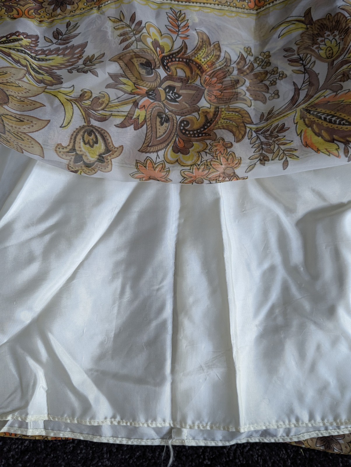 Avalon Classics VTG 1970&rsquo;s Hostess Dress Maxi Empire Waist Sheer Floral Sz 12/14