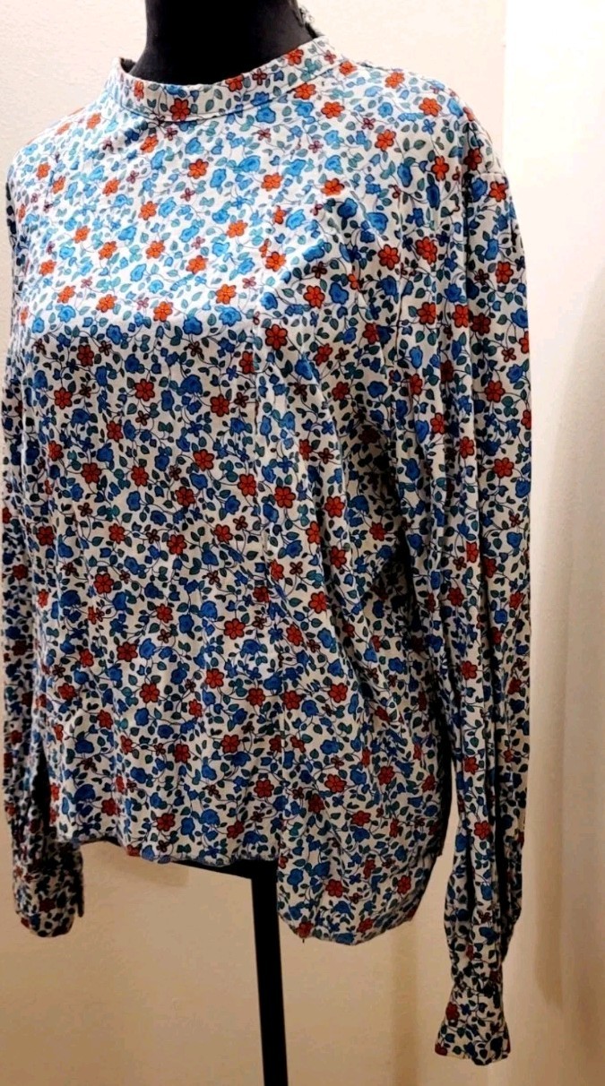 Vintage 1960&rsquo;s – 1970&rsquo;s Summer Floral, Long Sleeved, Hippie, Prairie Med/Lg.