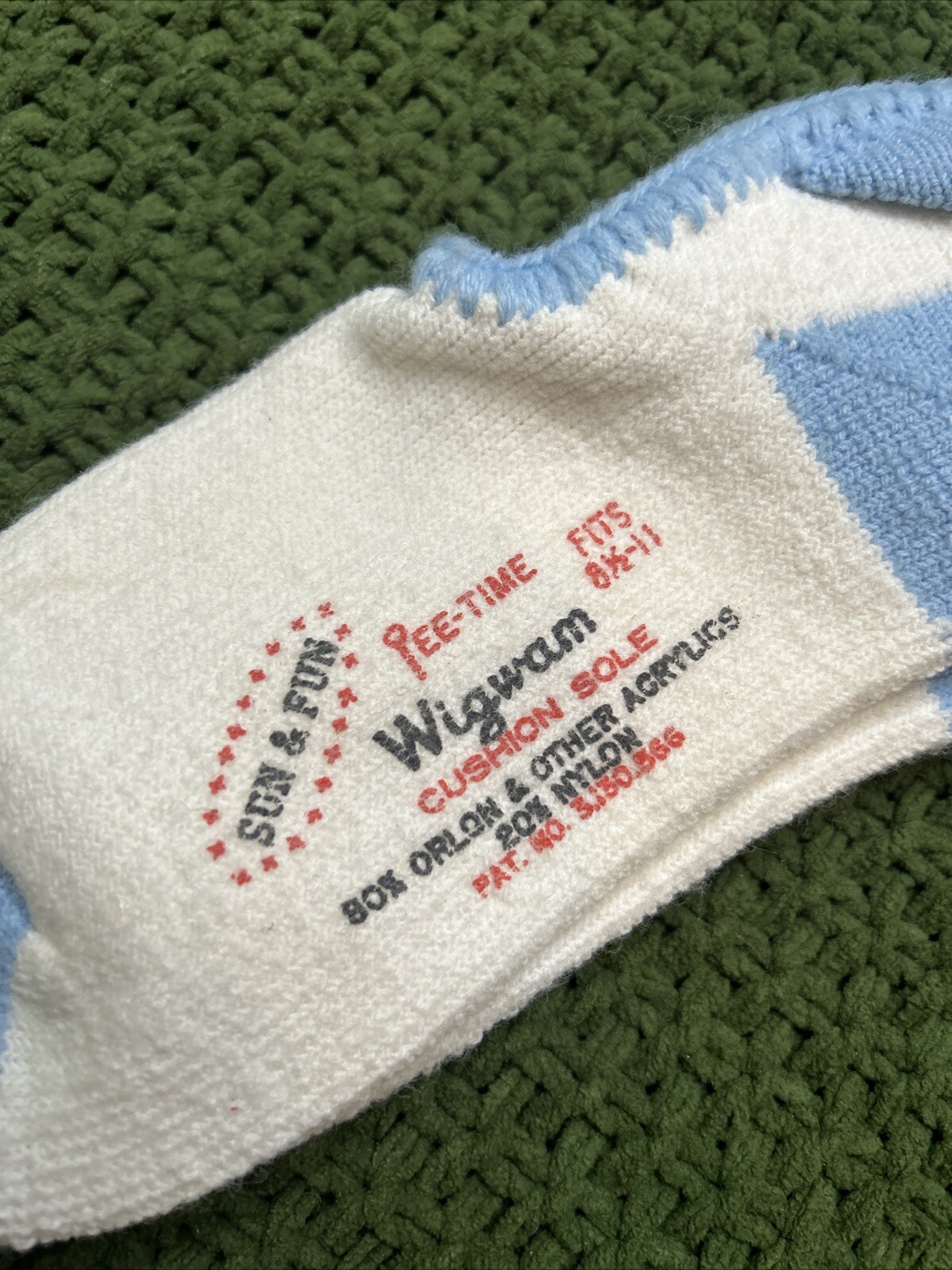 NOS VTG Wigwam Low Socks ankle 8.5-11 Orlon Nylon Acrylic Irregular 80&rsquo;s 90s