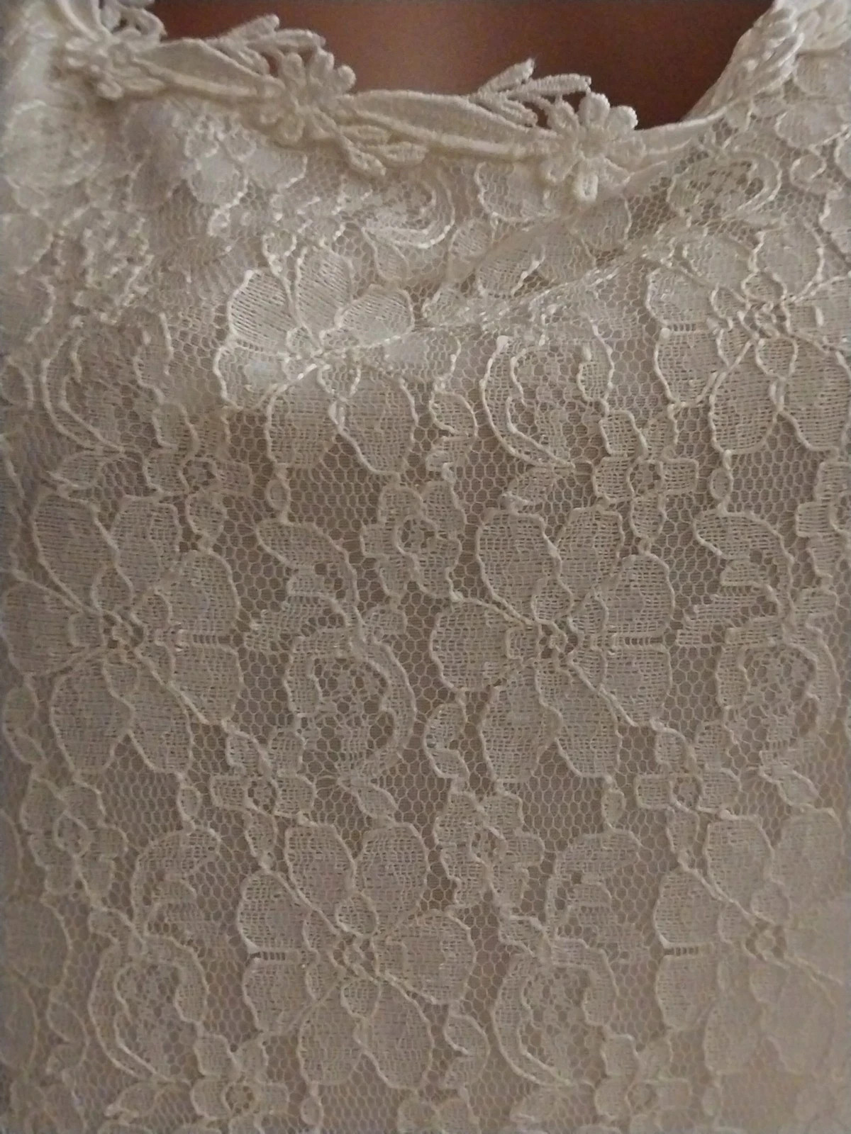 VTG Satin Lace Drop Waist Flapper Maxi Dress Roaring 20s styL 50 ETHEL CANE ESQU