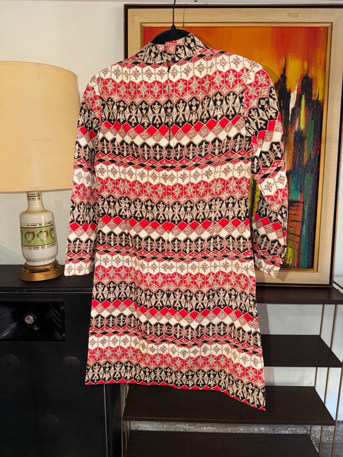 Vintage 1960s Mod Geometric Shift Dress