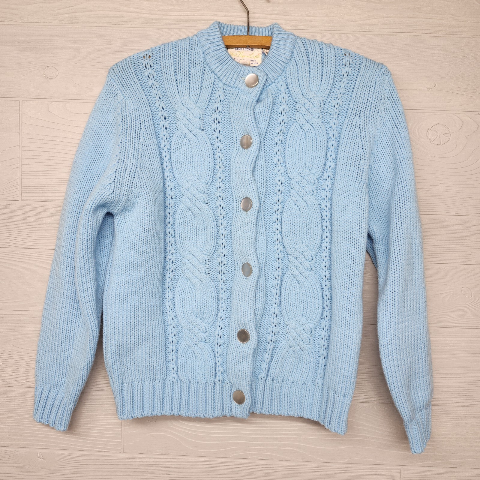 Vintage Hand Loomed Fully Fashioned Knit Sweater Womens Size Large