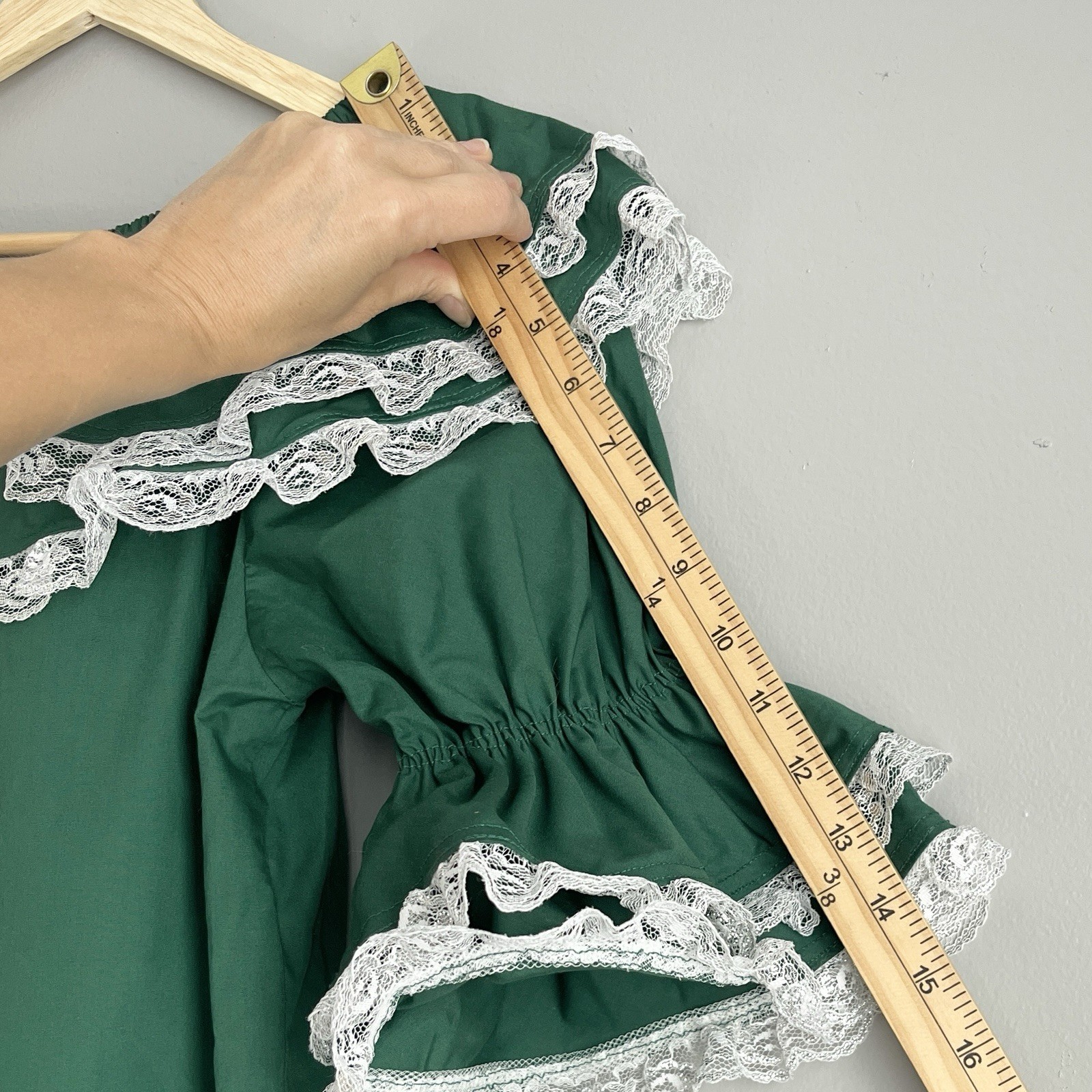 Partners Please Malco Modes Square Dance Skirt & Top Set Lace Ruffle S & M *Read