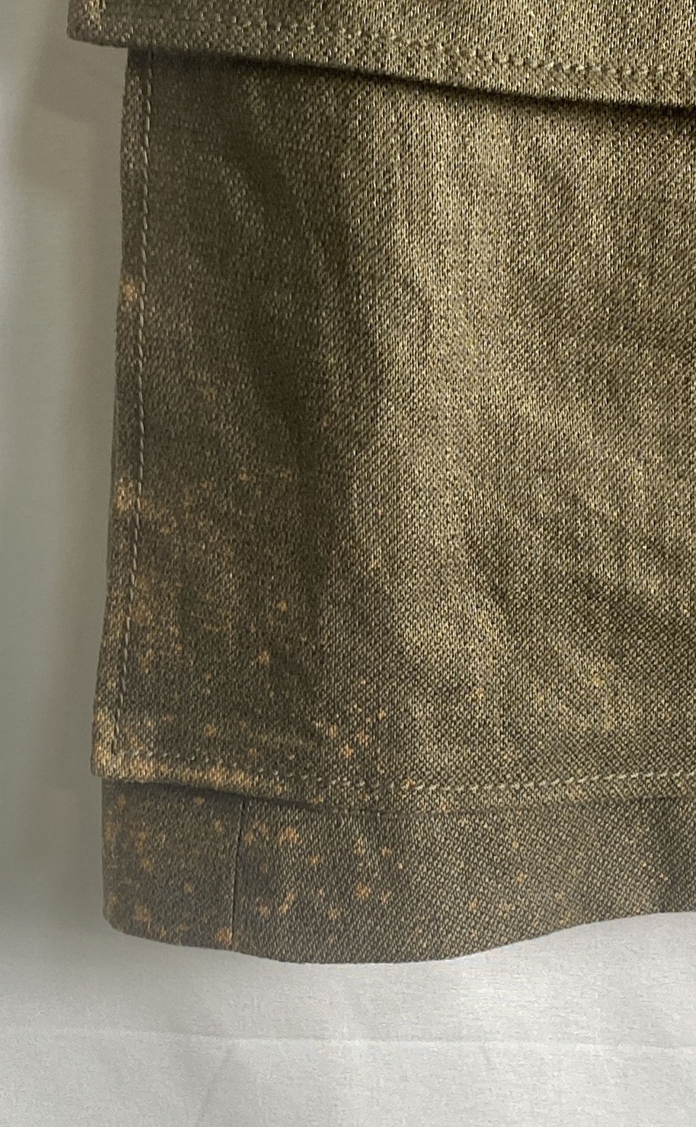 Vintage Versace Women&rsquo;s Olive Green Linen Silk Safari Utility Jacket Dress Sz 38