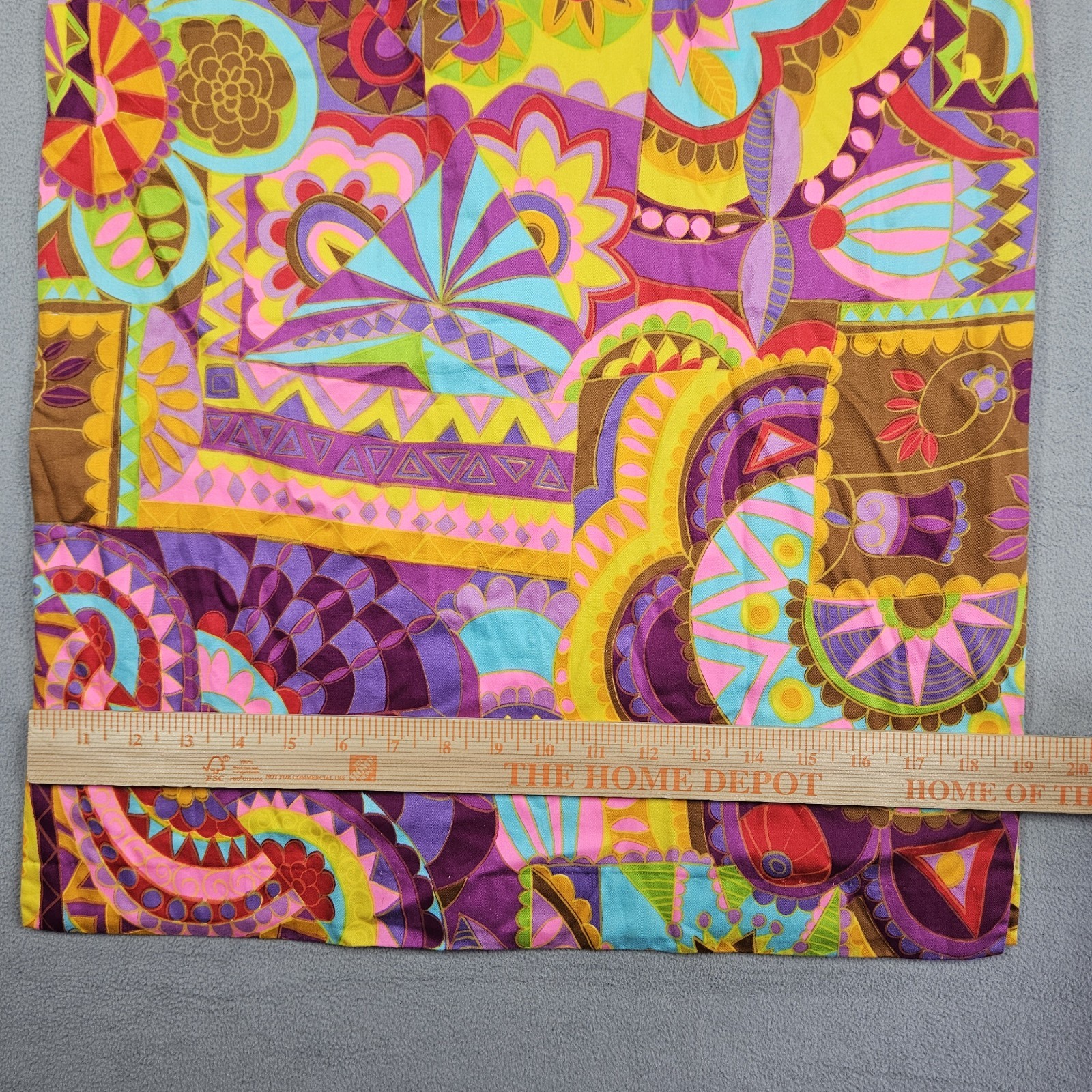 VTG 1960s Screen Printed Psychedelic Shift Dress Size S Japanese Retro Mod Gogo