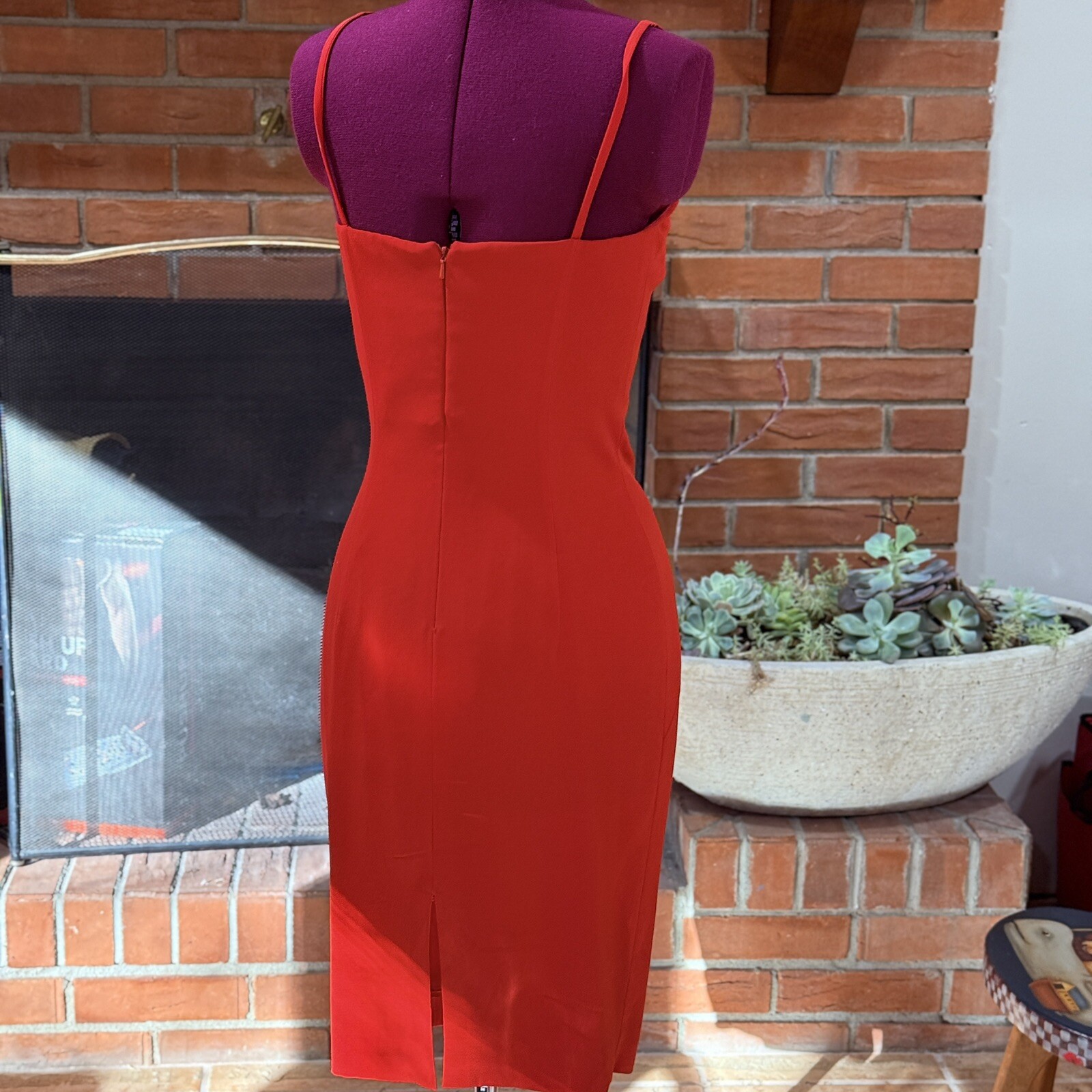 D&rsquo;ore By Della Roufogali Womens Beaded Sequin Red Cardigan & Night Dress Sz 4