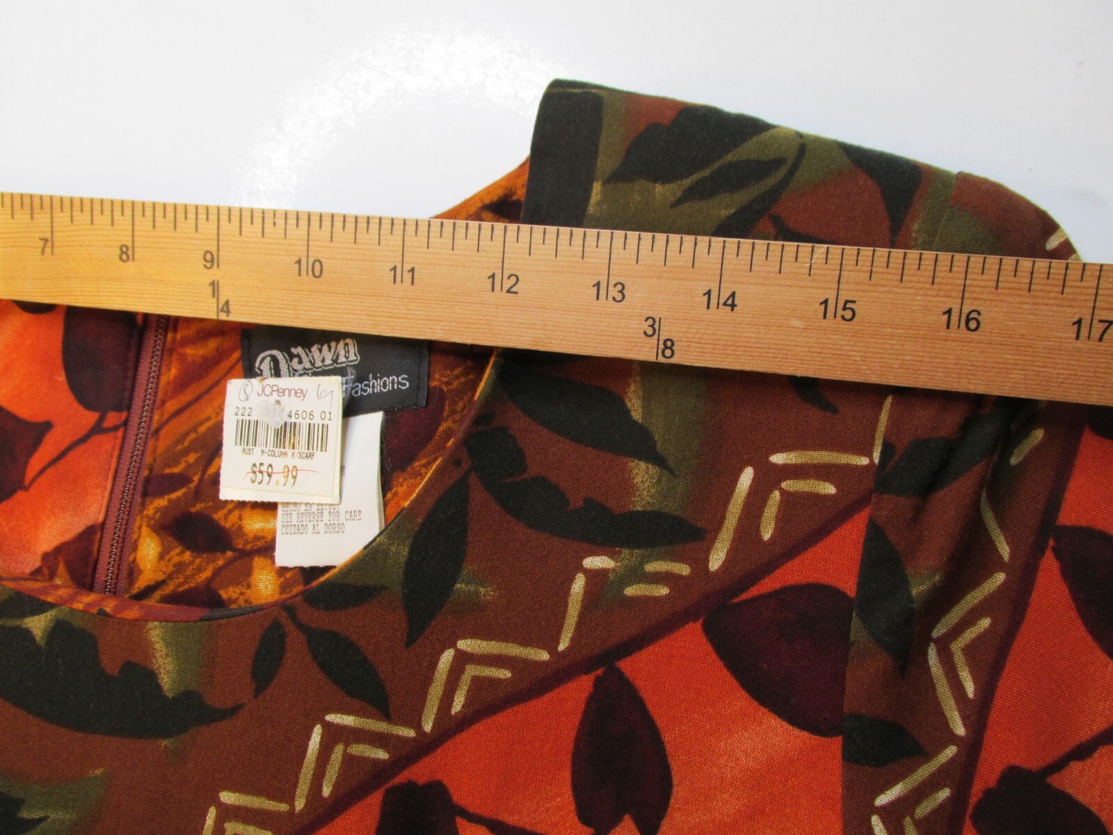 NWT DAWN JOY VINTAGE Y2K Maxi Dress Women 5/6 Multicolor Short Sleeve USA TRIBAL