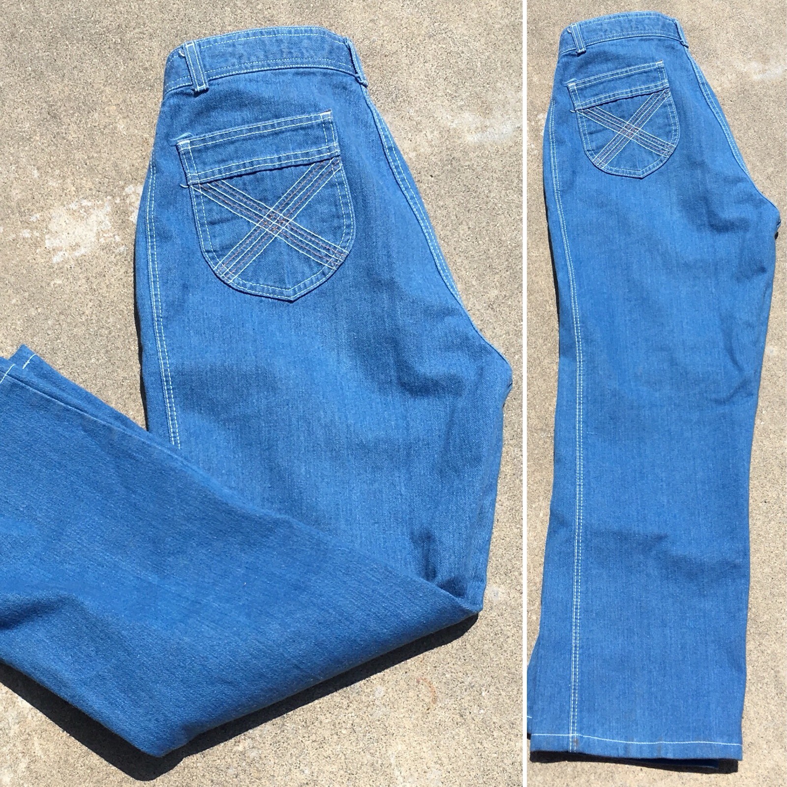 Vintage Pizzazz New York Paris Jeans High Waist 70s 80s 31 Waist Talon 42 Zipper