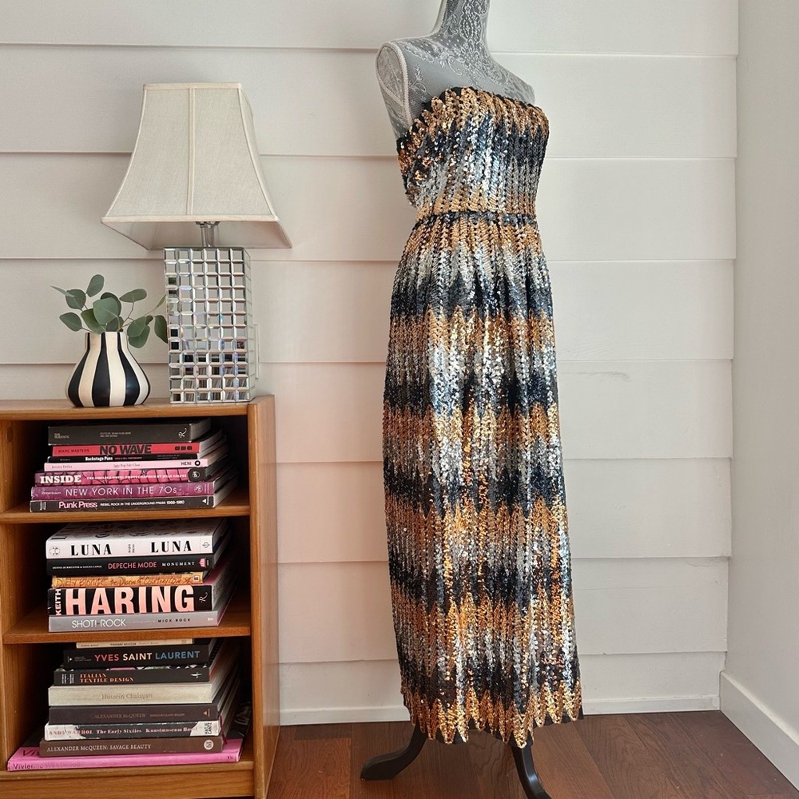 Vintage Sequin Dress Vintage Gown Special Occasion Bridal Wedding Party Dress