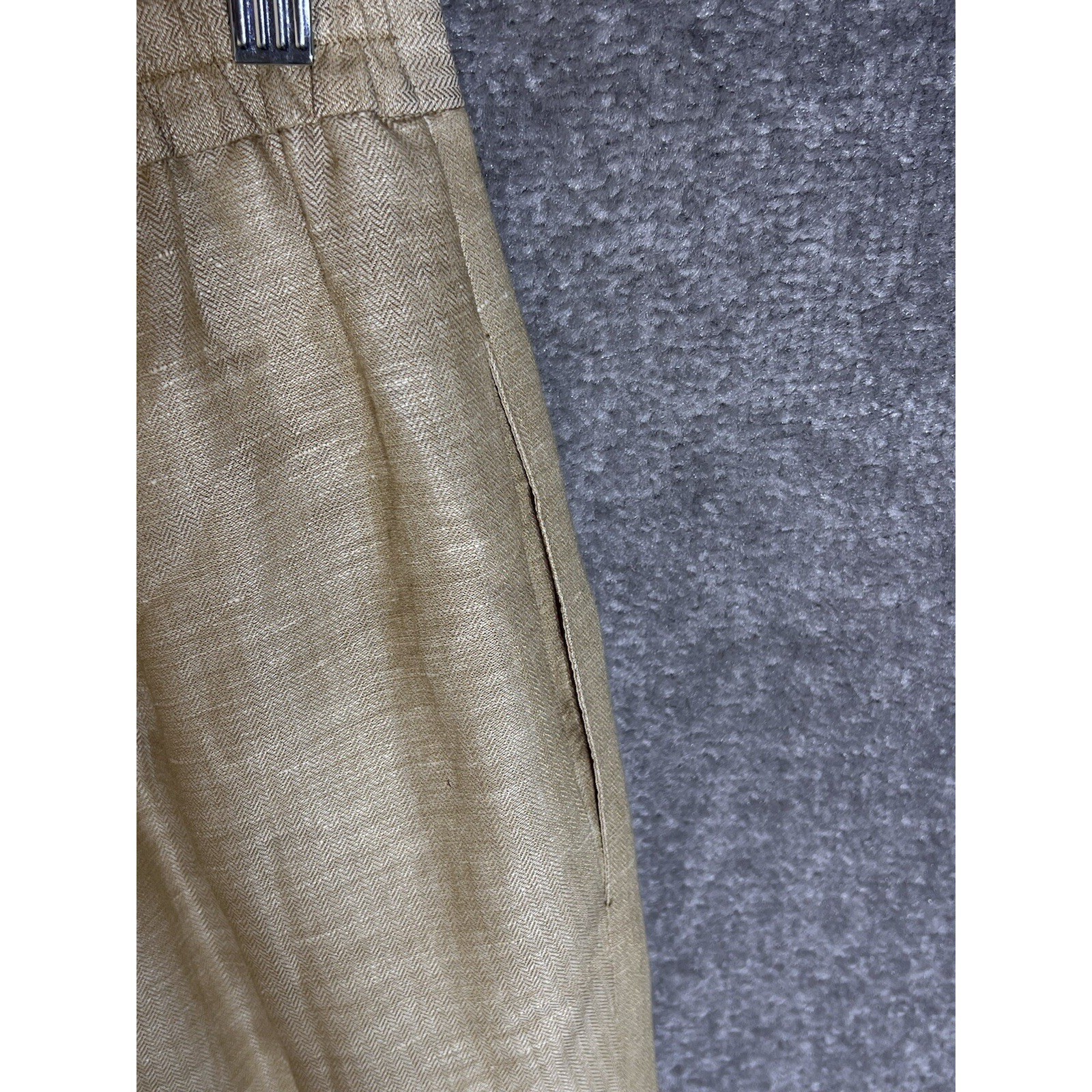 Vintage Rena Rowan Linen Blend Pleated Dress Pants Womens Size 16W Pockets Lined