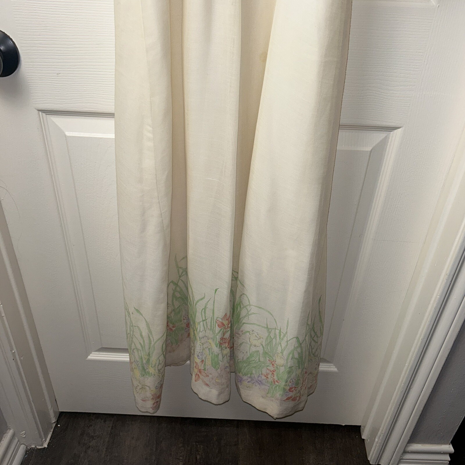 Tere Tereba for Young Reflections Ivory Floral Hippy Boho Maxi Dress Size XS/S