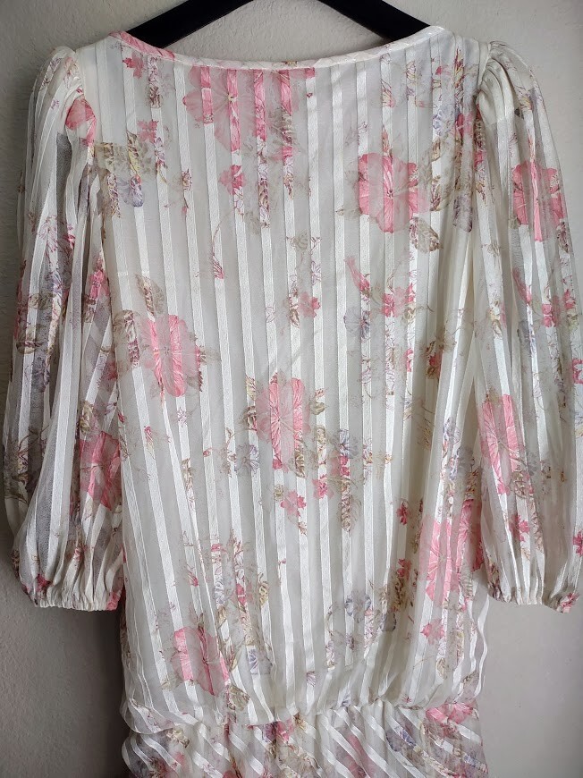 Vintage 1985 Drop Waist Party Formal Flapper 1920&rsquo;s Style Tea Dress Size 9/10
