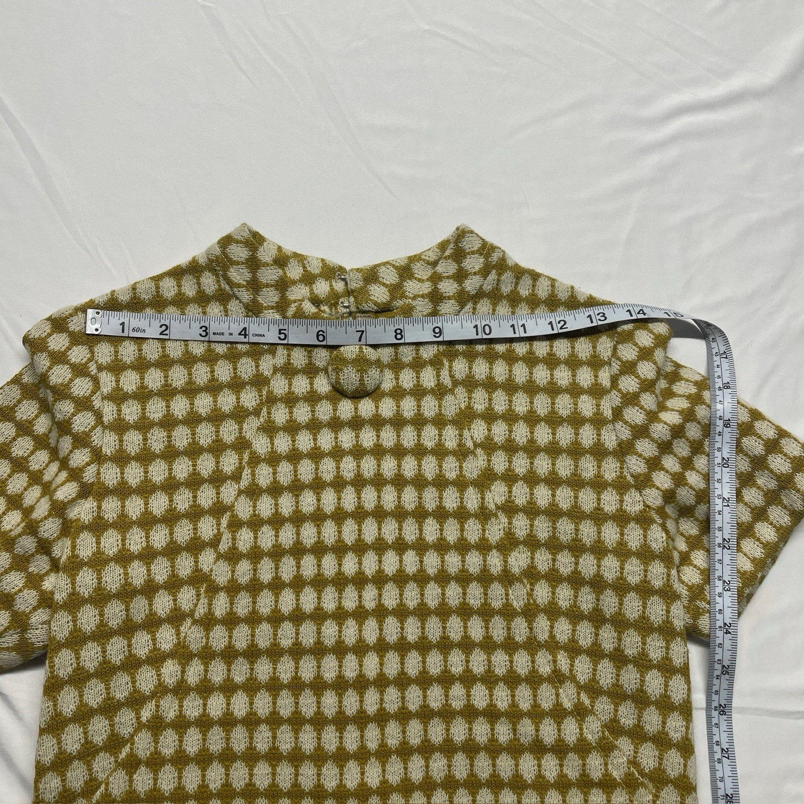 Vintage Handmade Shift Dress Small 30&Prime; Bust Knee Length Mod 60s 70s Style