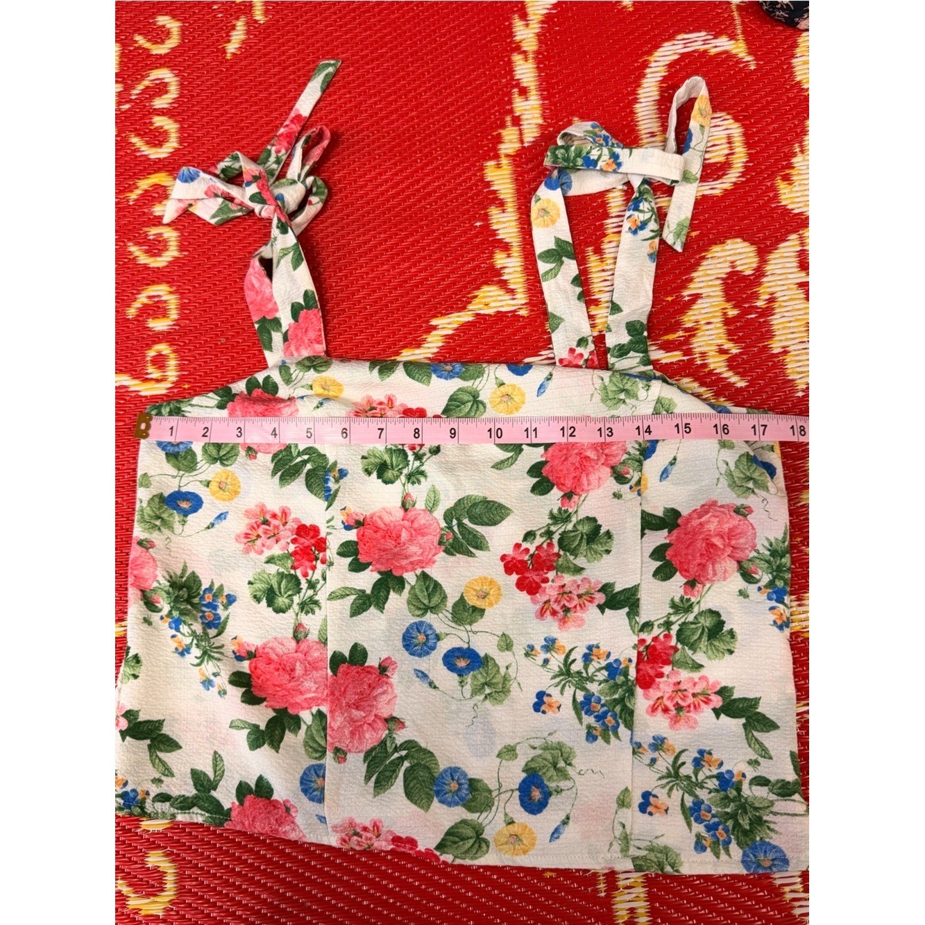 Old Navy Camisole Floral Tie-Shoulder Sleeveless Top Sz L-Summer