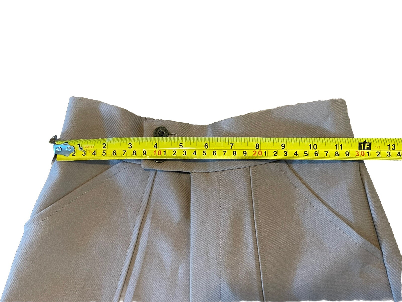Vtg 1940s Wide Leg Brown Trousers With 1776 United States Buttons Sz: S