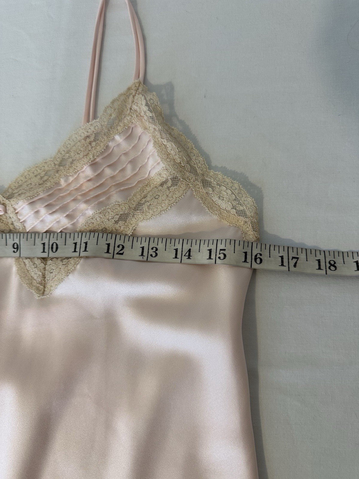 VTG 70s Miss Elaine Pink Satin Slip Dress Nighty #2216 Gold Union Tag USA