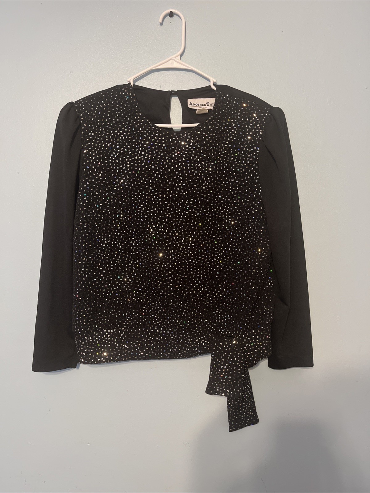 80s-90s Another Thyme Shimmery Evening Top Sz L Made In The USA