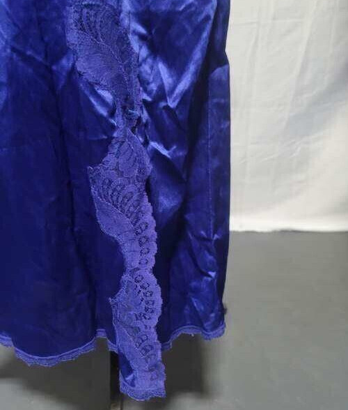 Vassarette Set Size 34 Navy Blue Camisole & Slip Nylon & Lace Made in USA Vtg