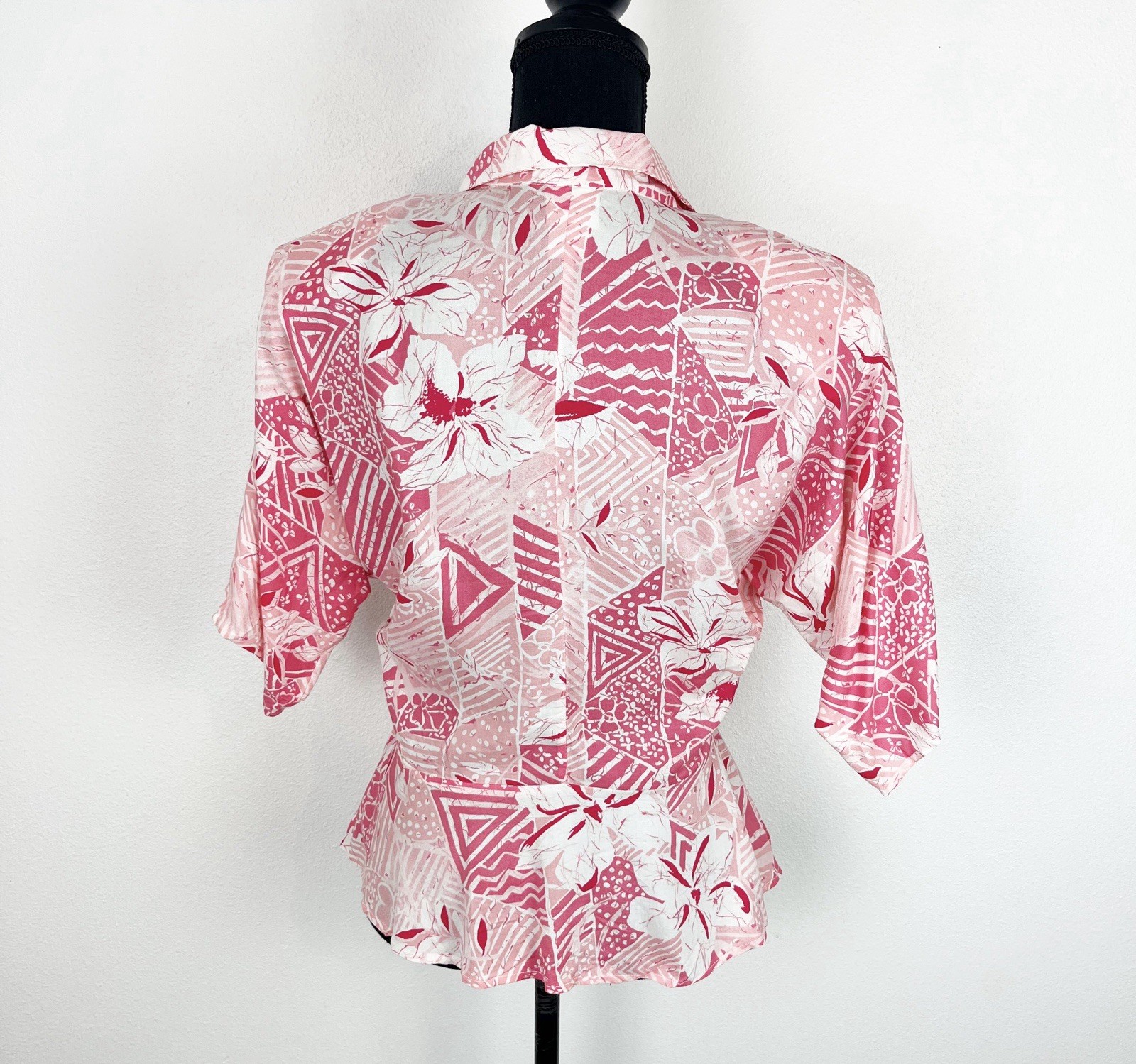 True Vintage &lsquo;Miss Oops&rsquo; Two Piece Skirt and Top Set Hawaiian Floral Dress 80s