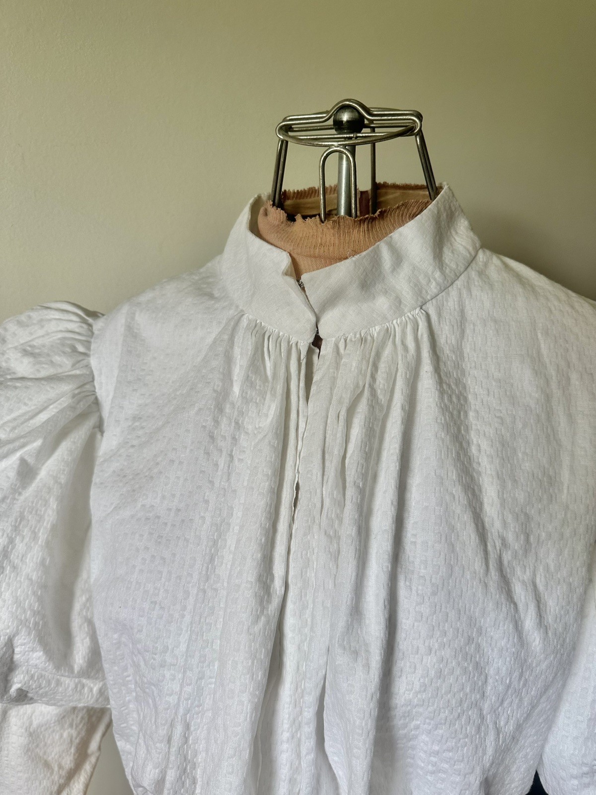 Mutton Sleeved White Victorian Top