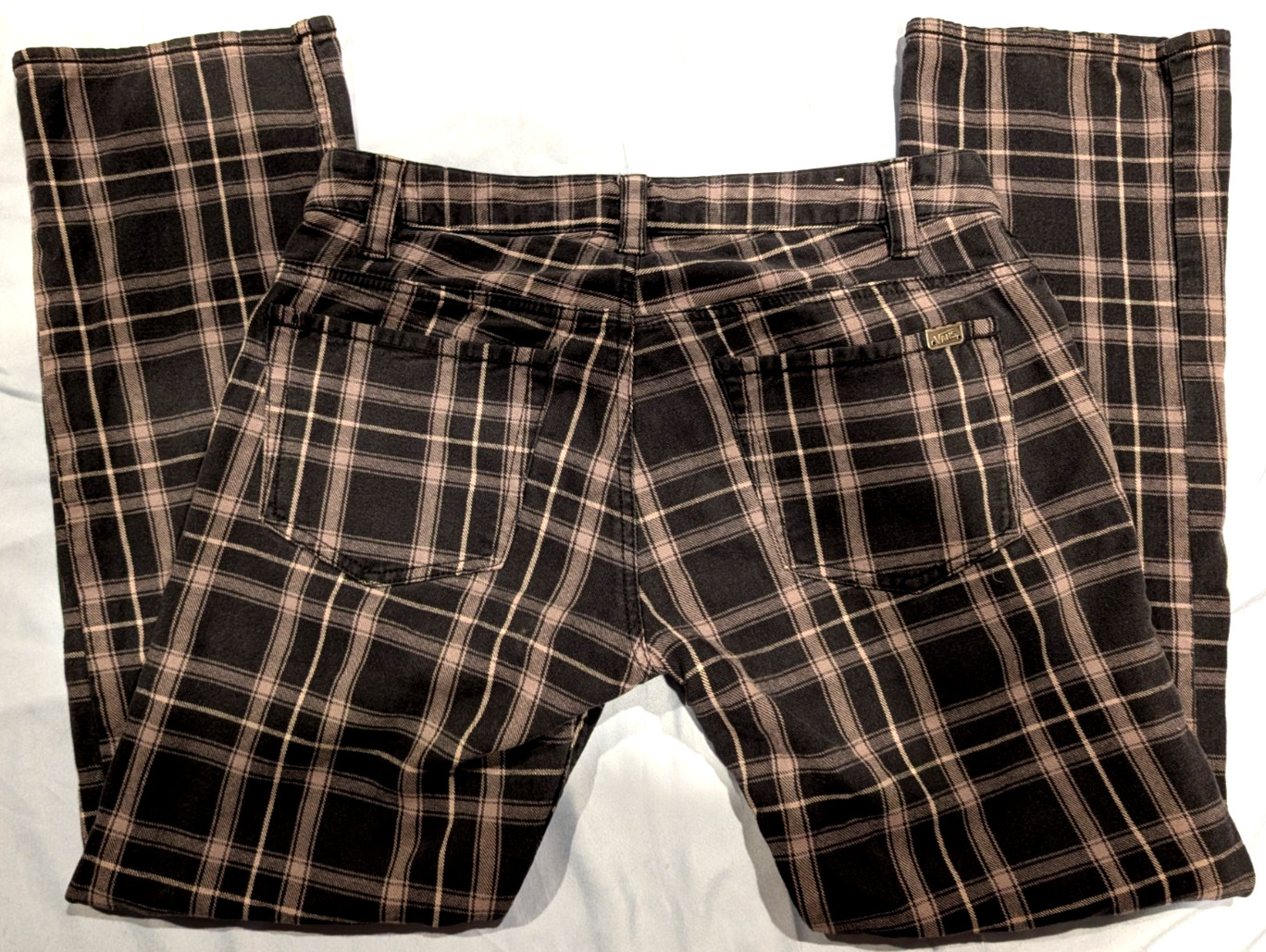 VANS plaid Low-rise Flattering Pants/Jeans retro classic super cute! womens