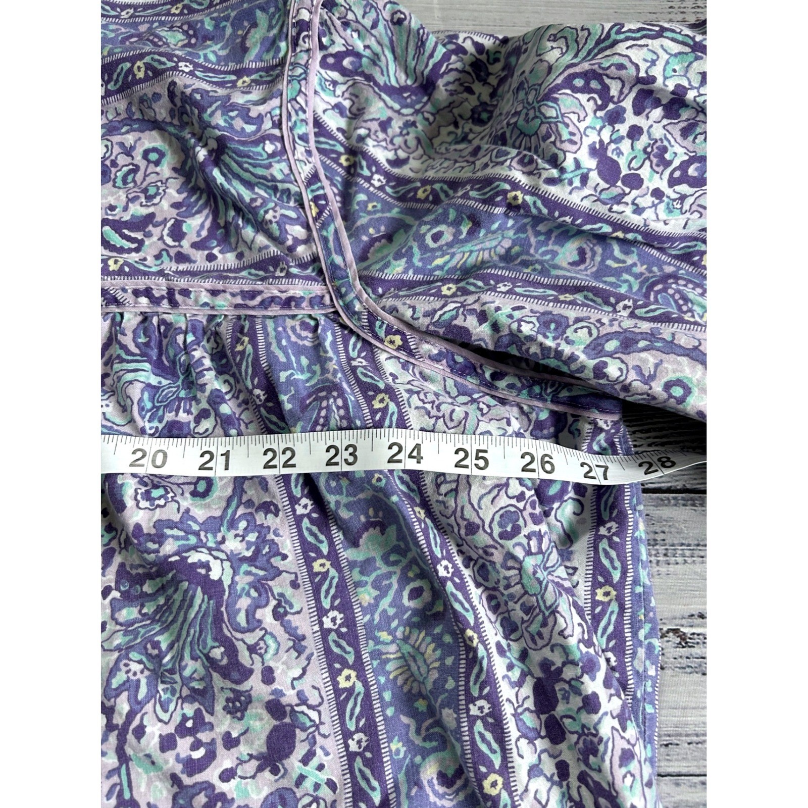 Vintage Models Coat Pearl Snap Housecoat Mumu Lavendar Purple Paisley Robe 3X