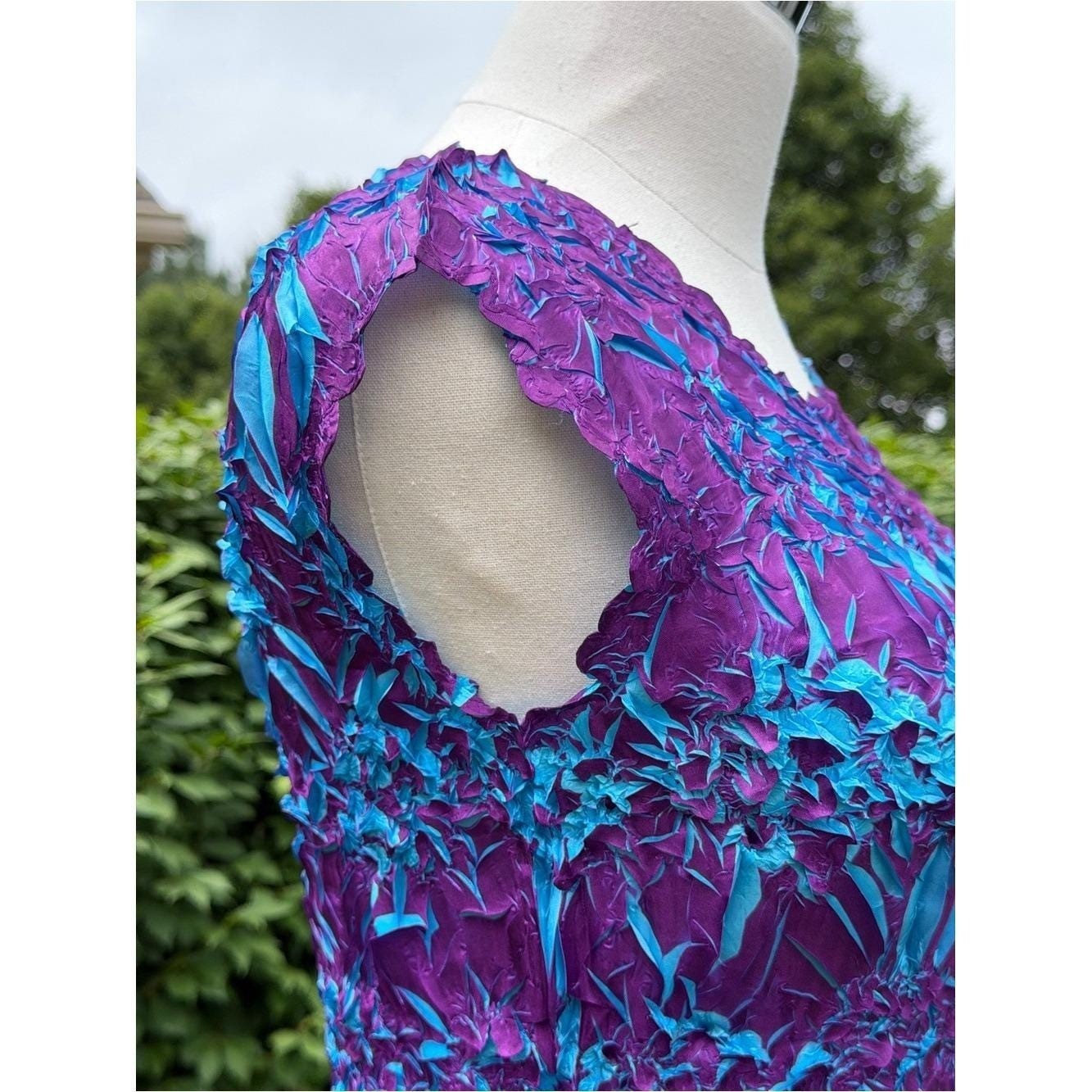 Vintage Y2K Origami Magic Crinkle Top Fairy Grunge Mermaid Rave Scene OSFM